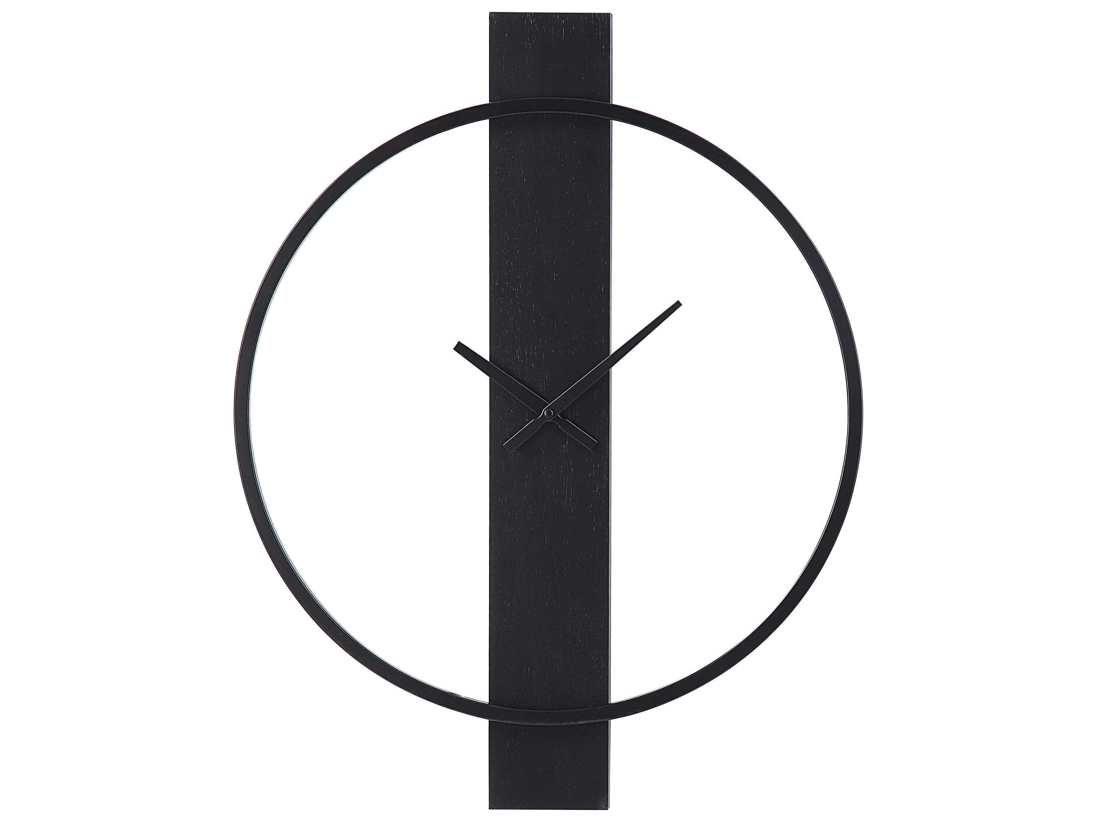 Renwil Romane Matte Black Iron Wall Clock