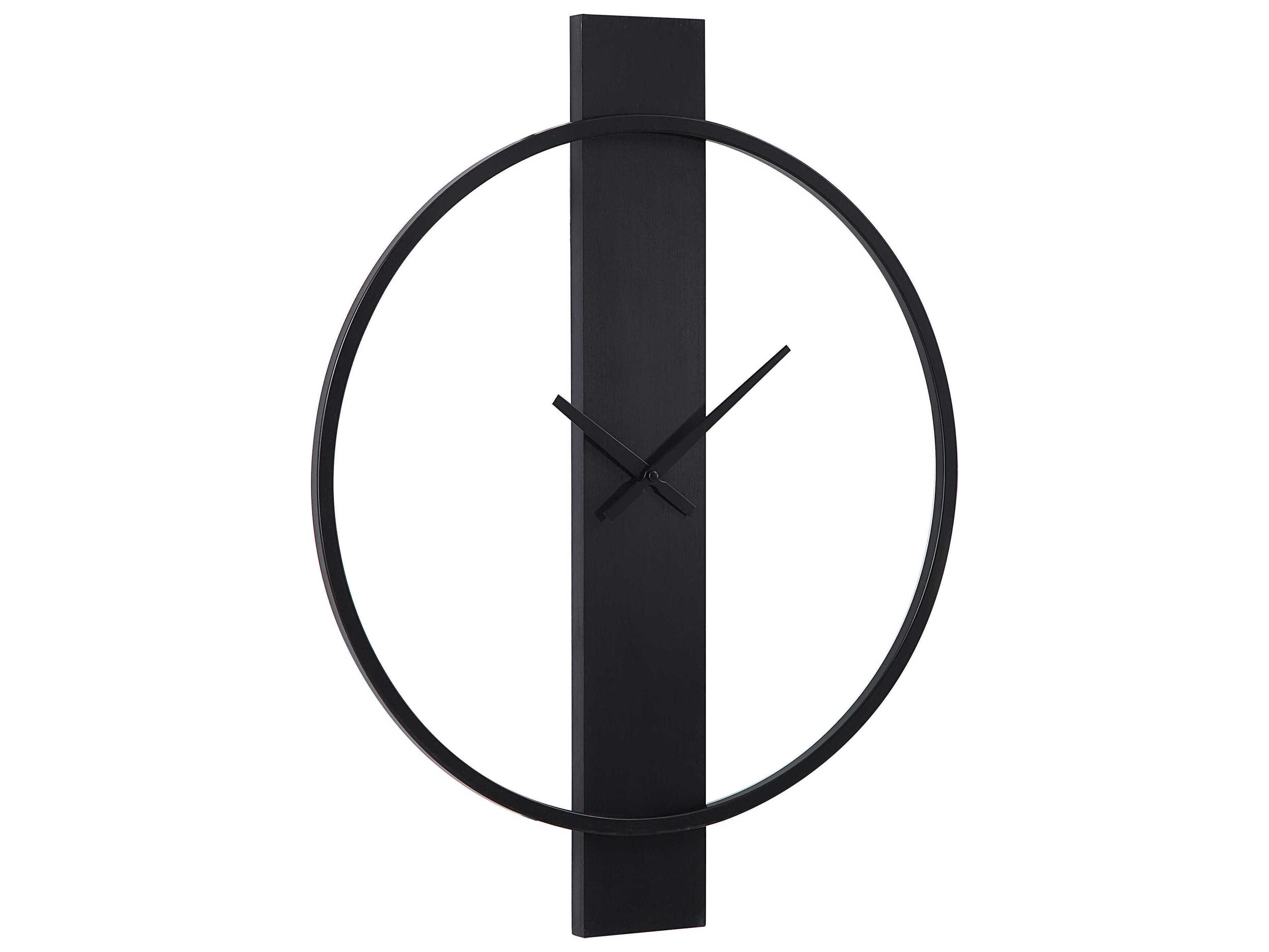 Renwil Romane Matte Black Iron Wall Clock