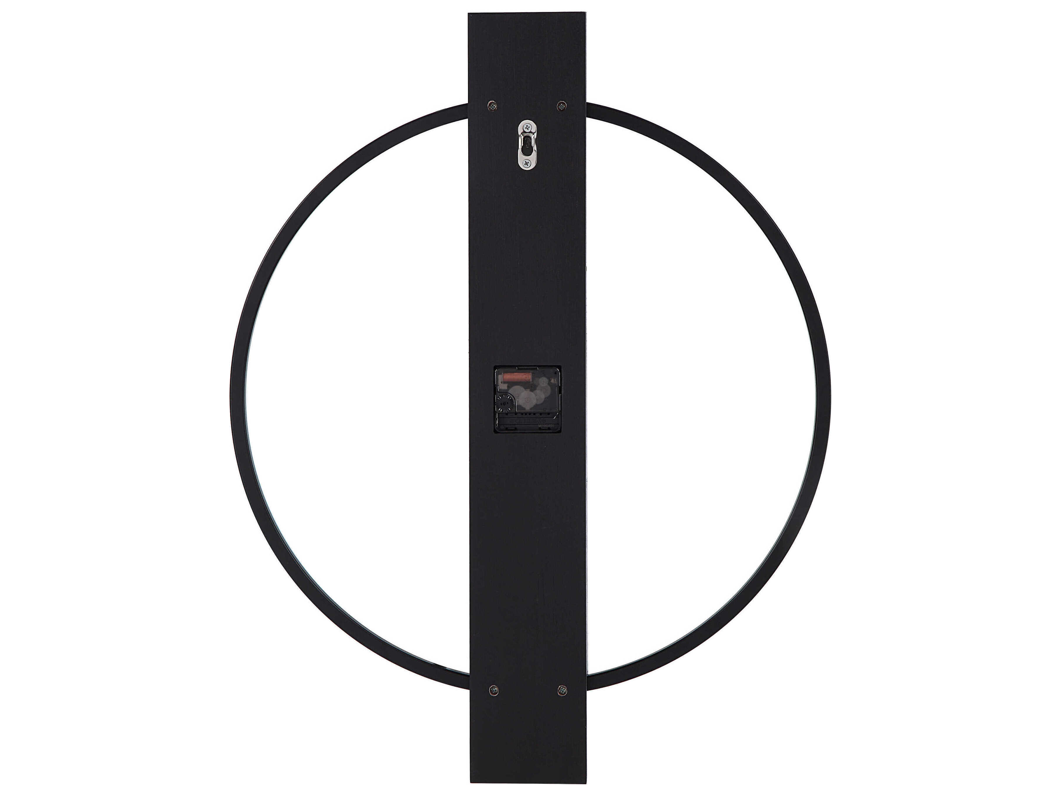 Renwil Romane Matte Black Iron Wall Clock
