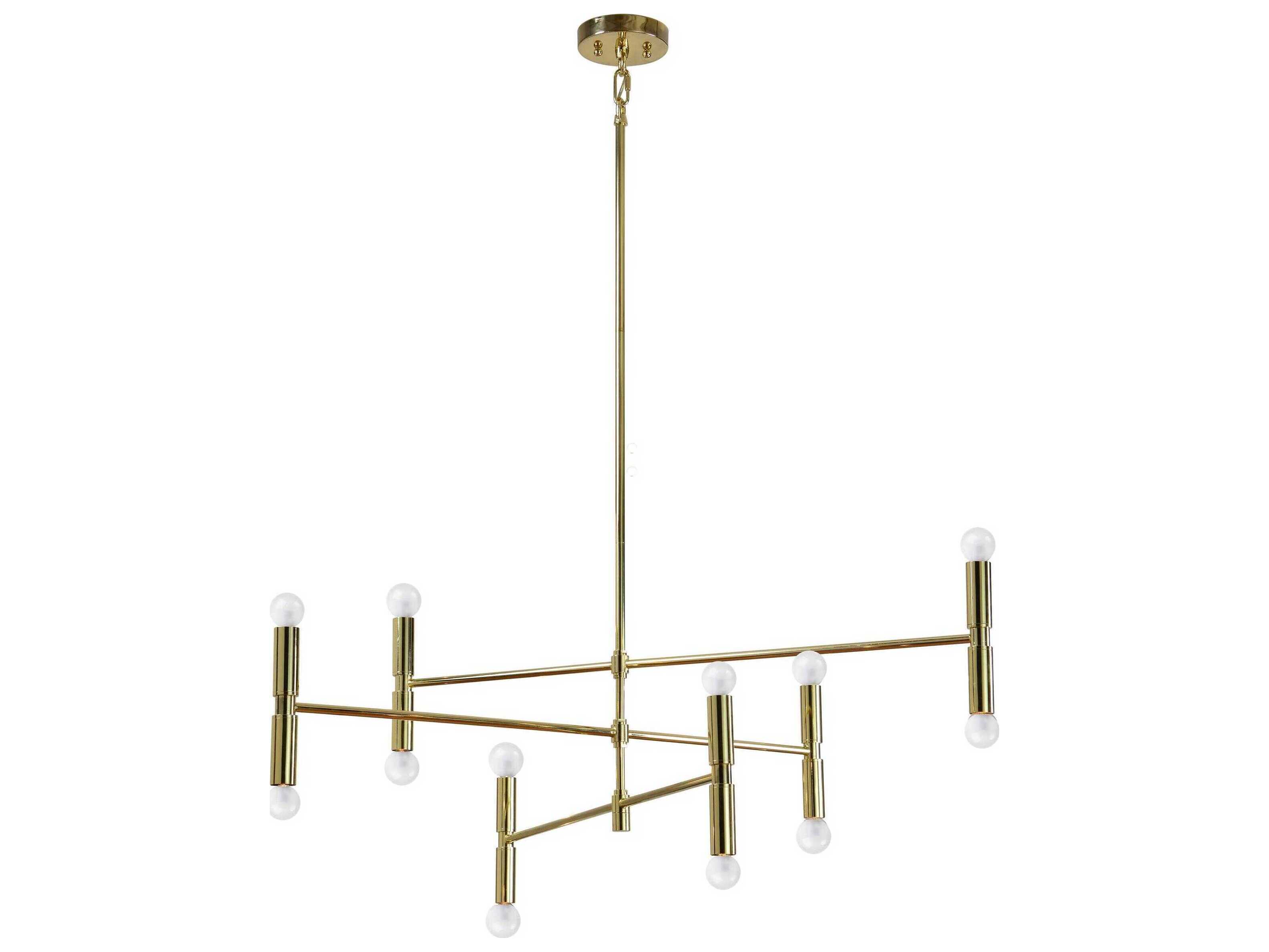 Renwil Axis 12-Light Gold Tiered Chandelier