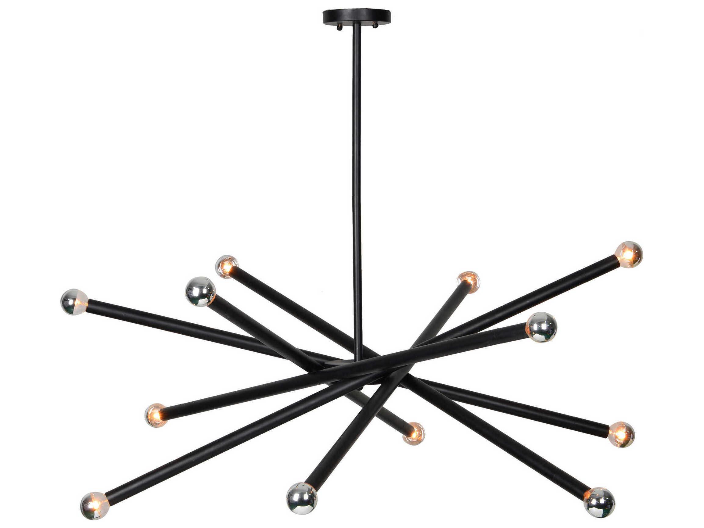 Renwil Clemente 12-Light Black Sputnik Pendant