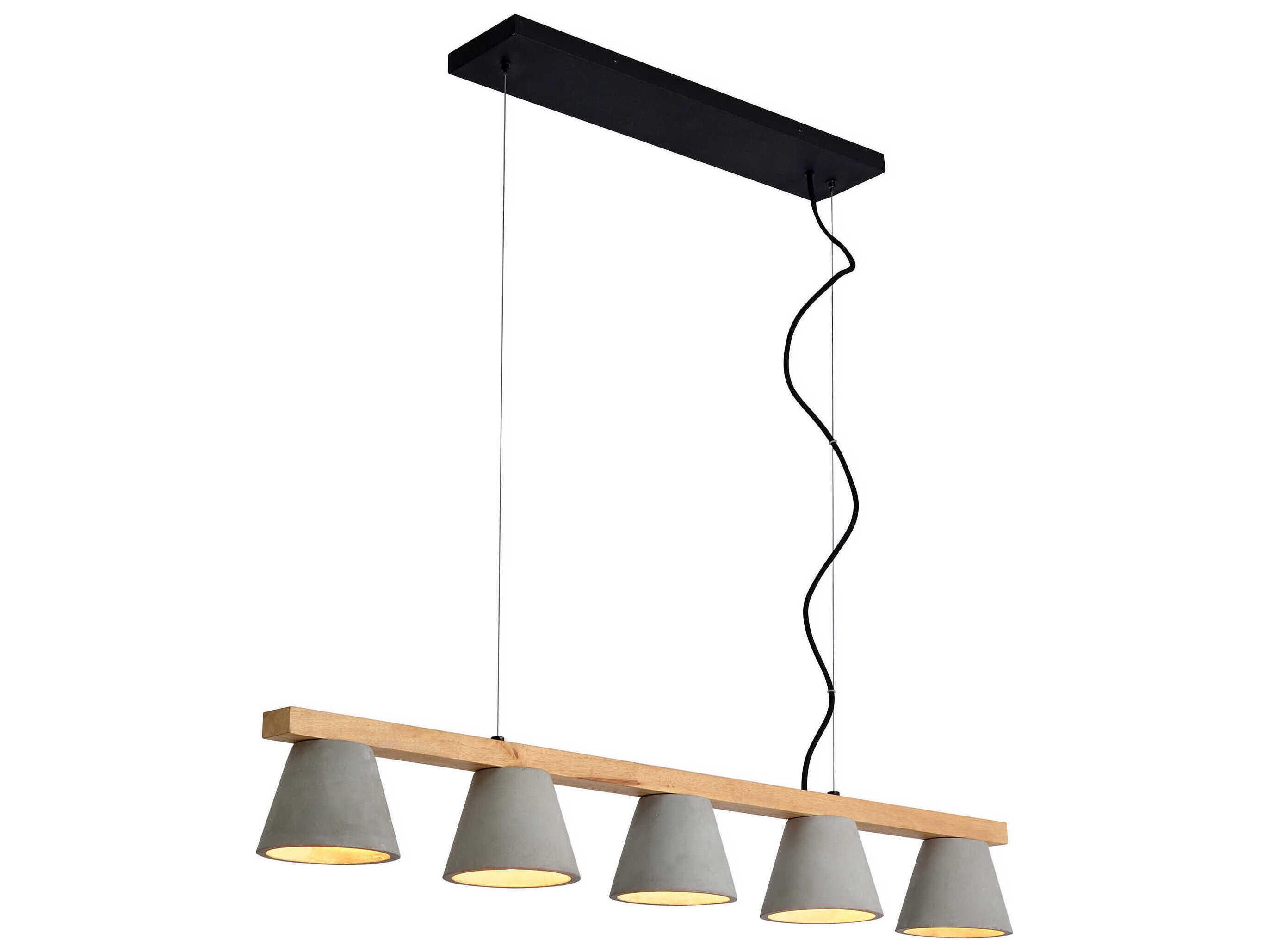 Renwil Zain 5-Light Grey Brown Island Pendant