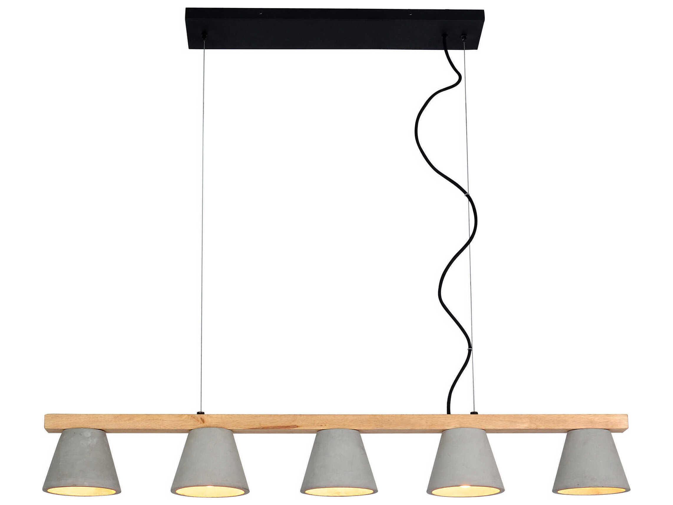 Renwil Zain 5-Light Grey Brown Island Pendant