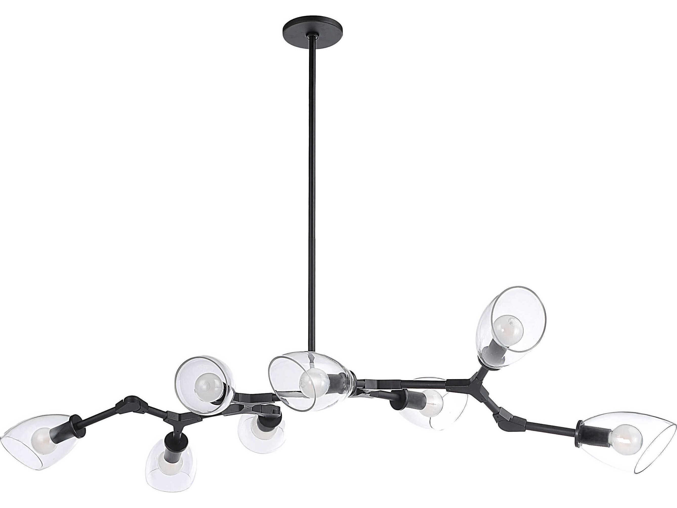 Renwil Camino 8-Light Matte Black Island Pendant