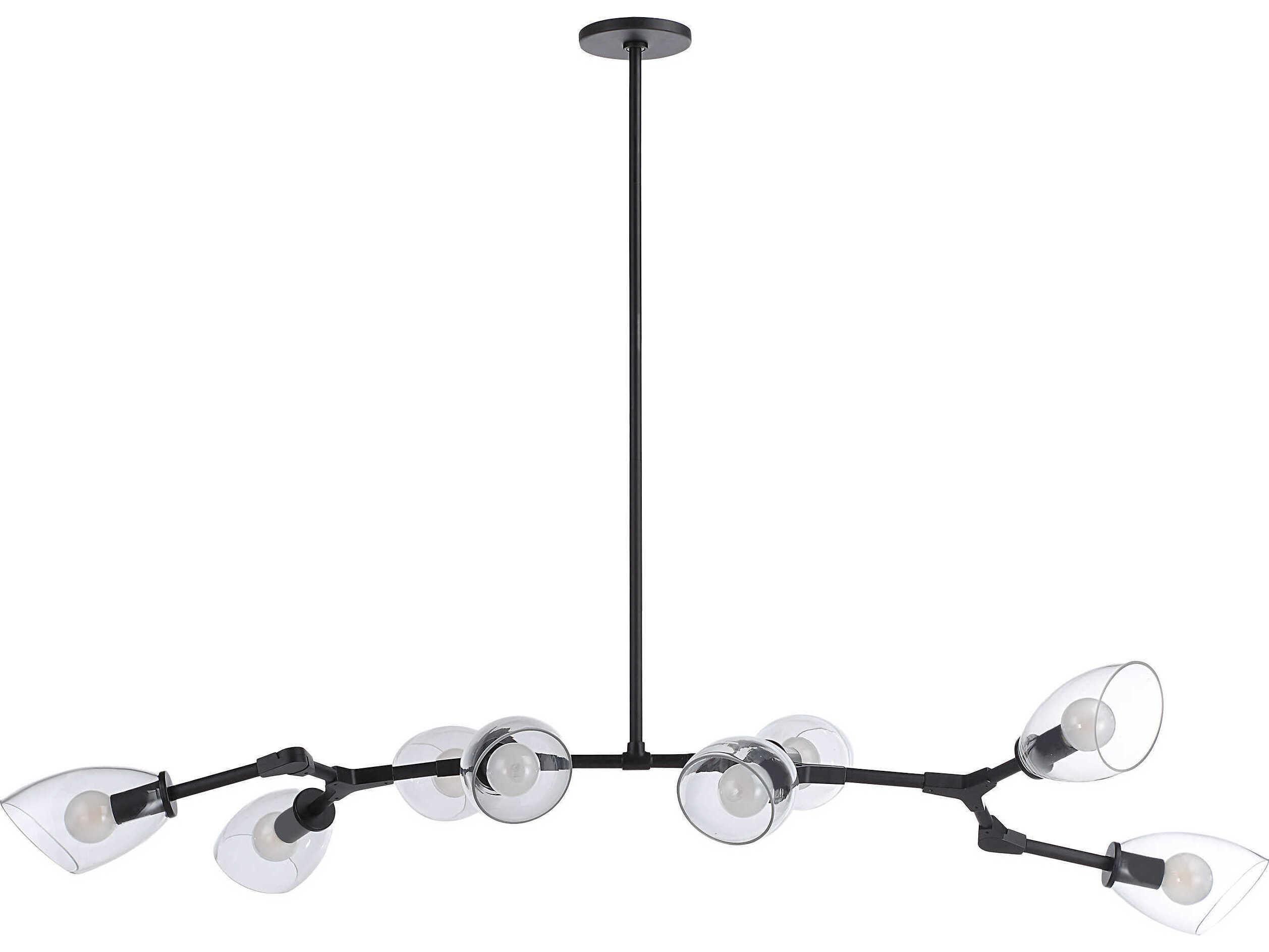 Renwil Camino 8-Light Matte Black Island Pendant