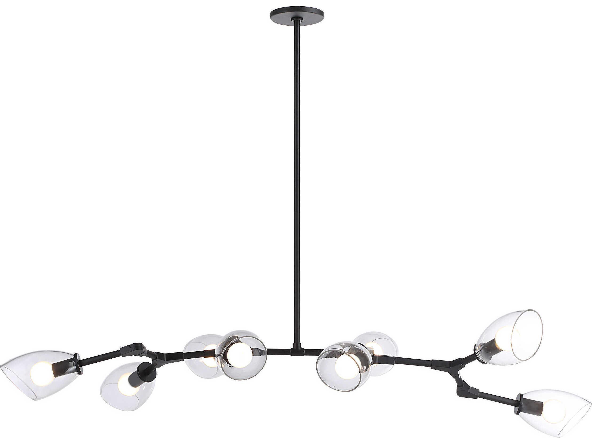 Renwil Camino 8-Light Matte Black Island Pendant