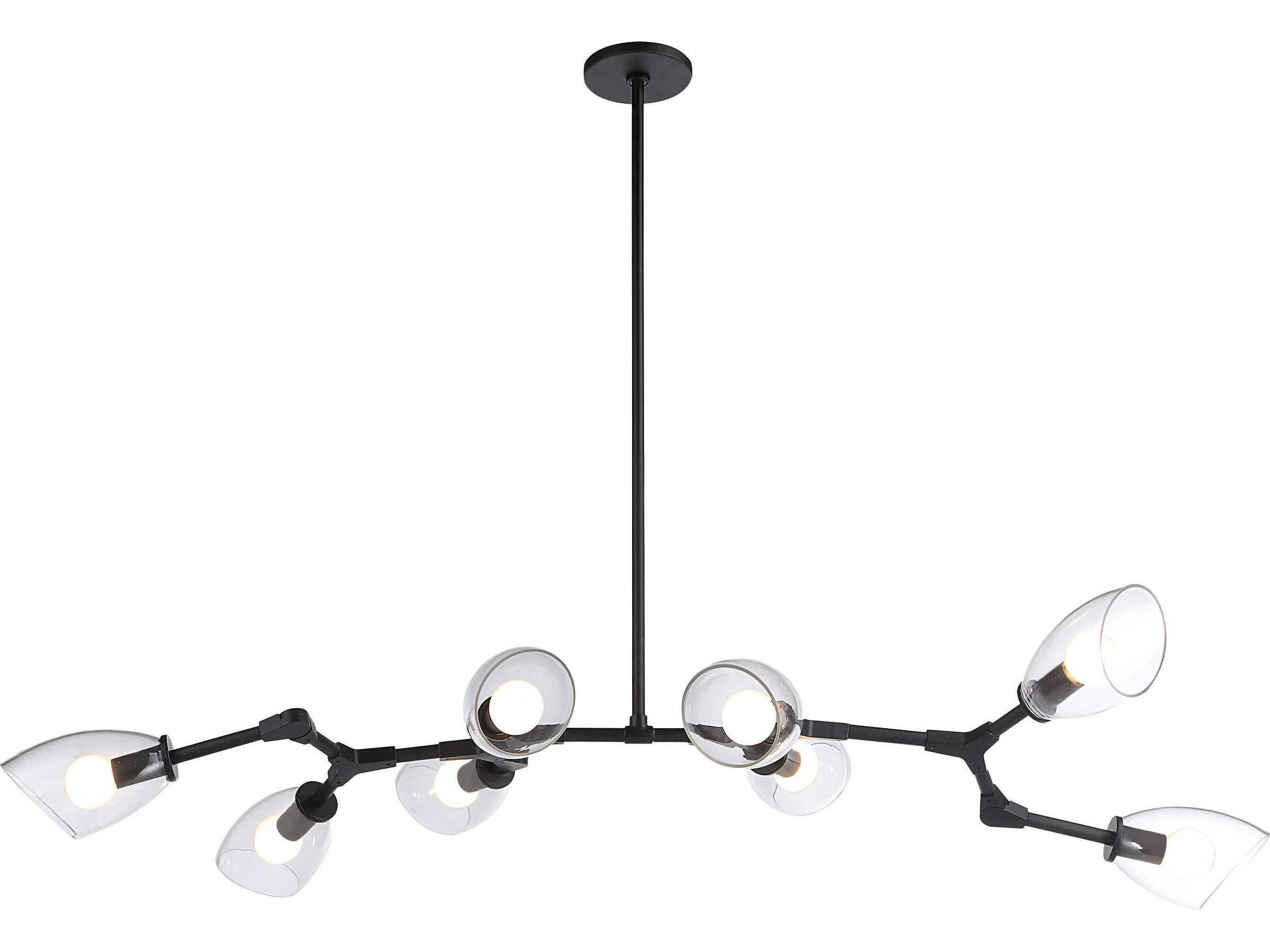 Renwil Camino 8-Light Matte Black Island Pendant