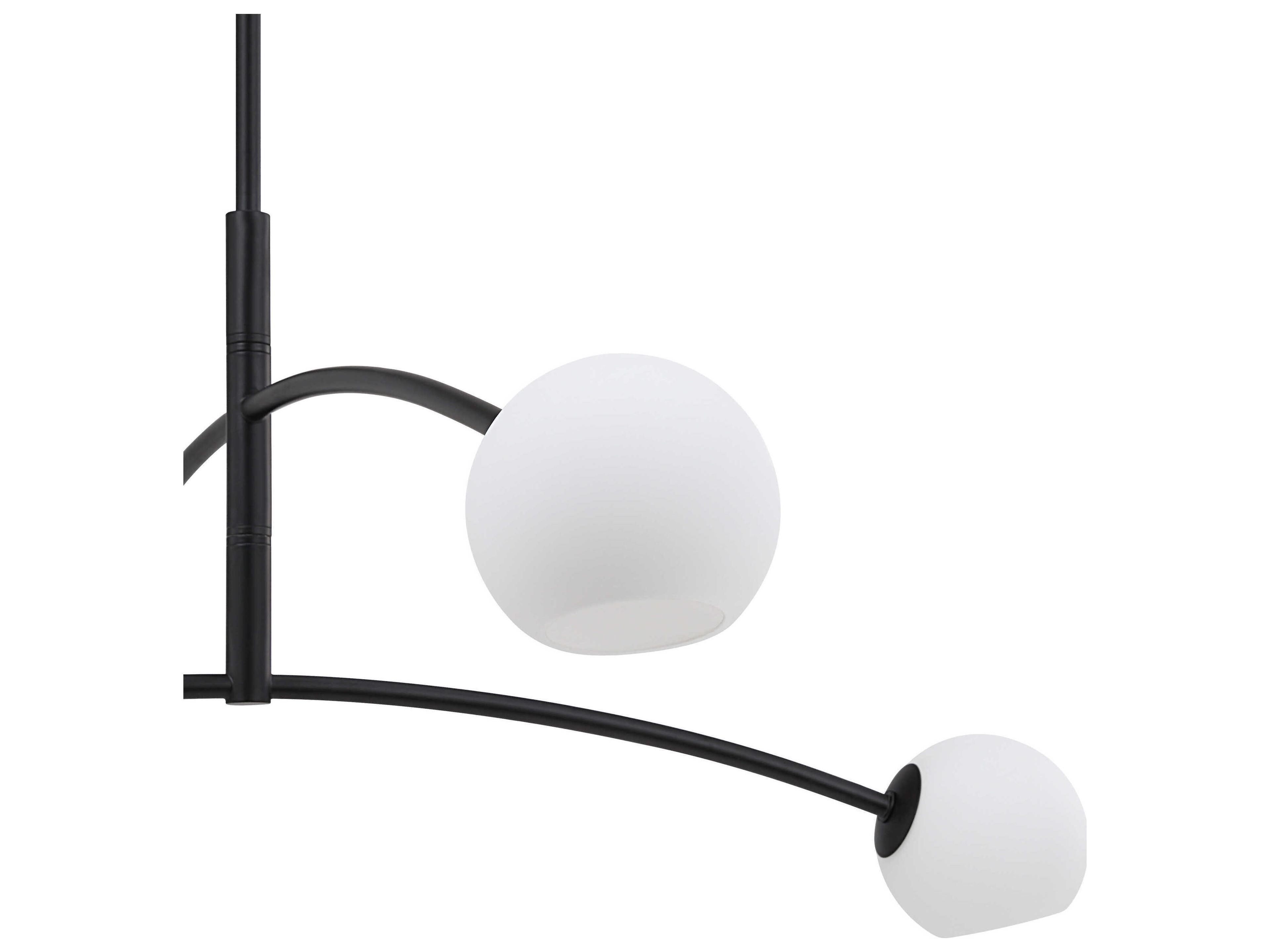 Renwil Nube 4-Light Matte Black Globe Tiered Chandelier