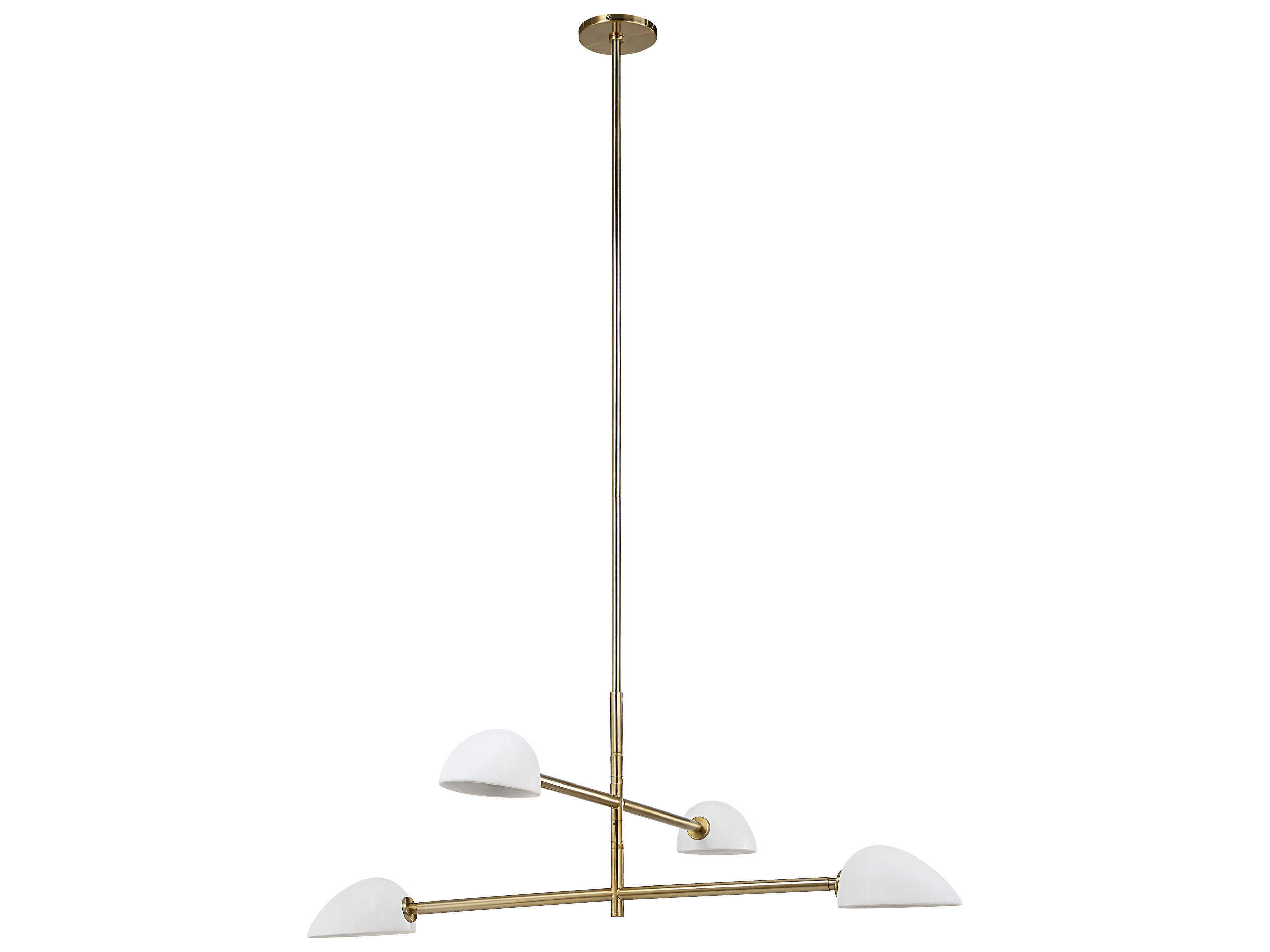 Renwil Tulla 4-Light Champagne Gold Sputnik Tiered Chandelier