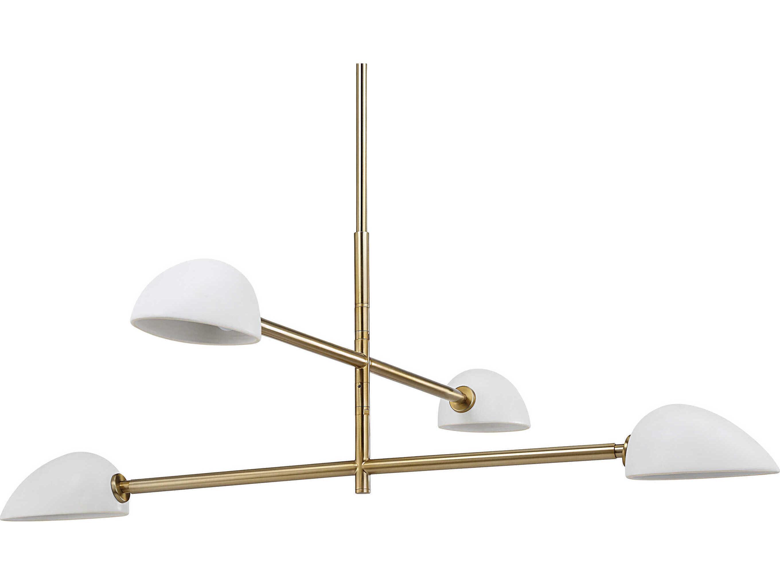 Renwil Tulla 4-Light Champagne Gold Sputnik Tiered Chandelier