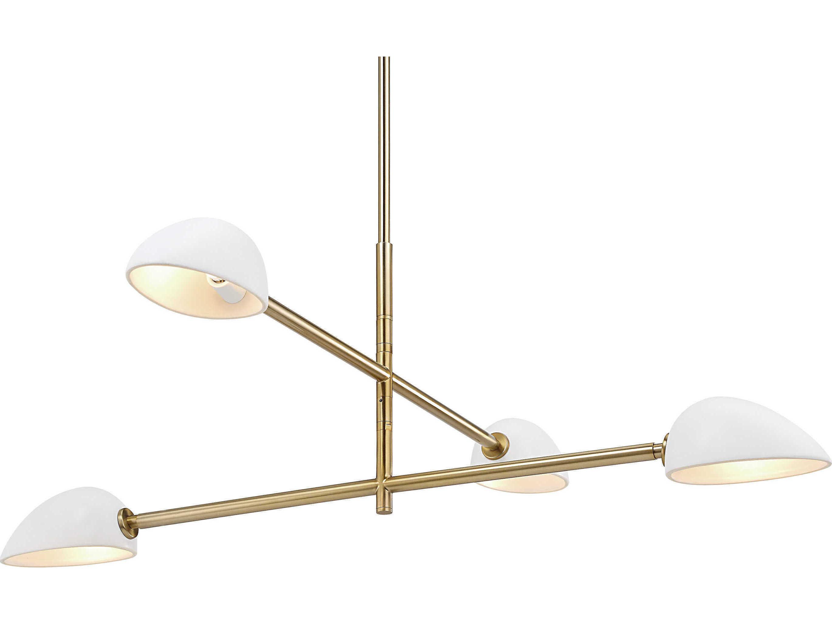 Renwil Tulla 4-Light Champagne Gold Sputnik Tiered Chandelier