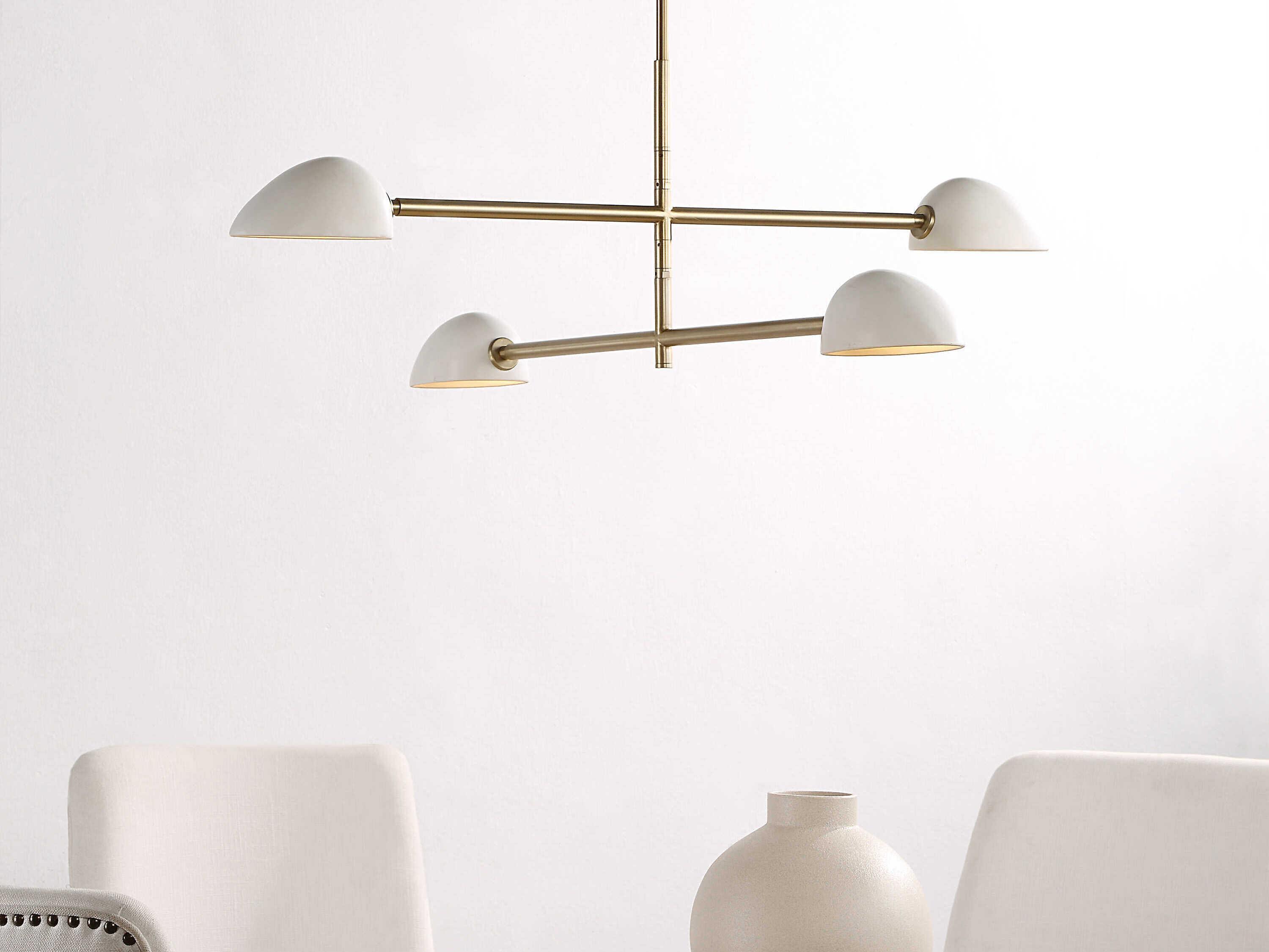 Renwil Tulla 4-Light Champagne Gold Sputnik Tiered Chandelier