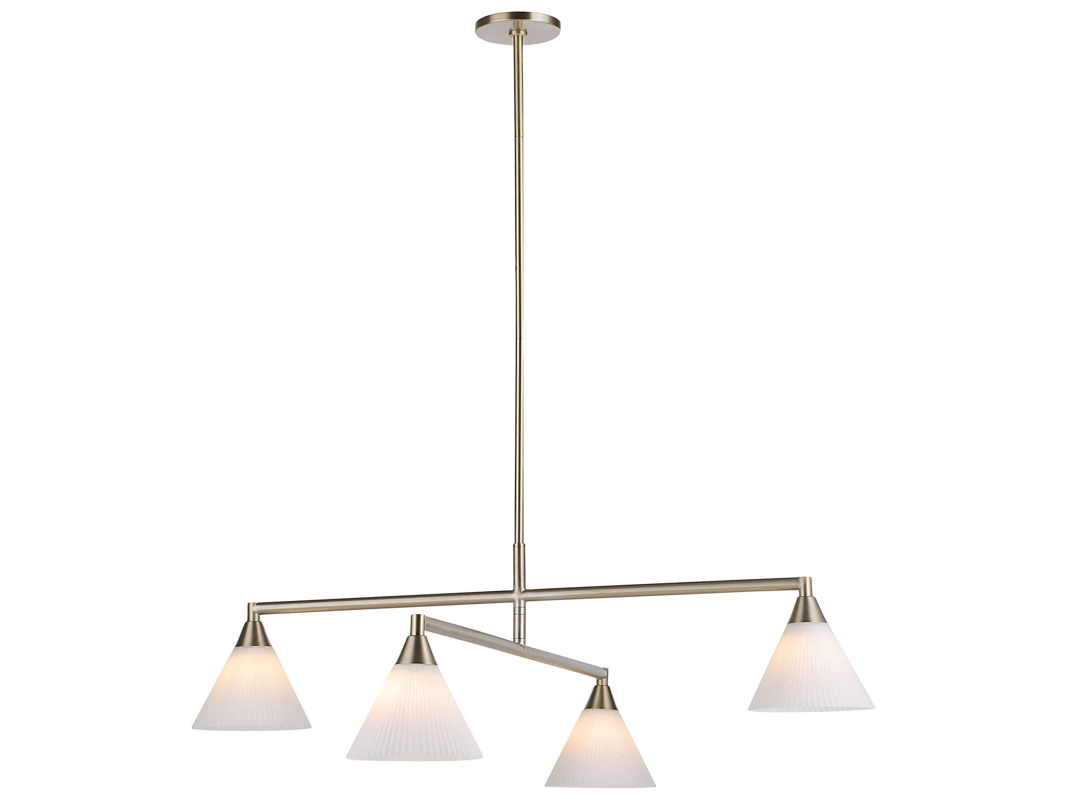 Renwil Isola 4-Light Champagne Silver Tiered Chandelier