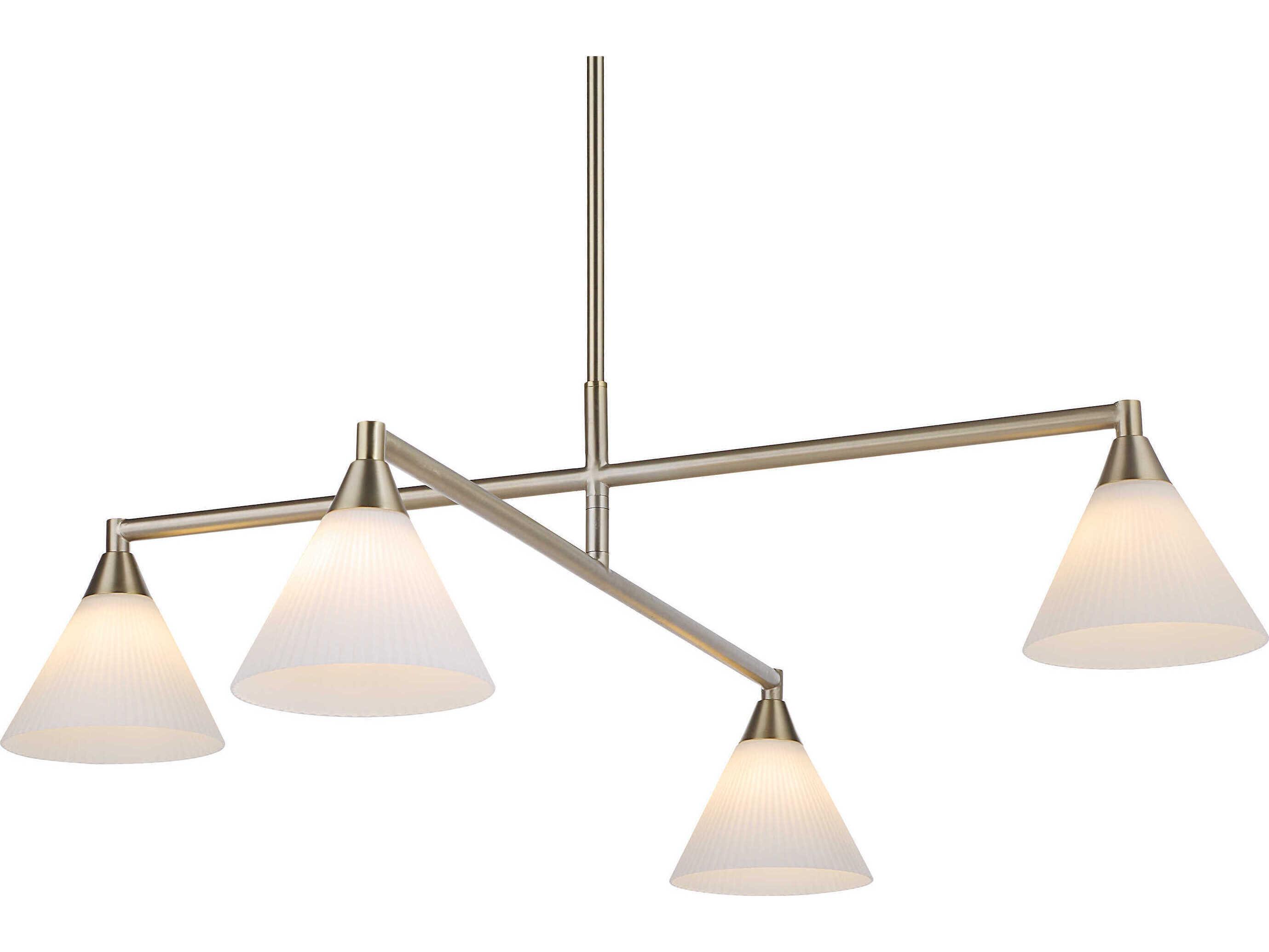 Renwil Isola 4-Light Champagne Silver Tiered Chandelier