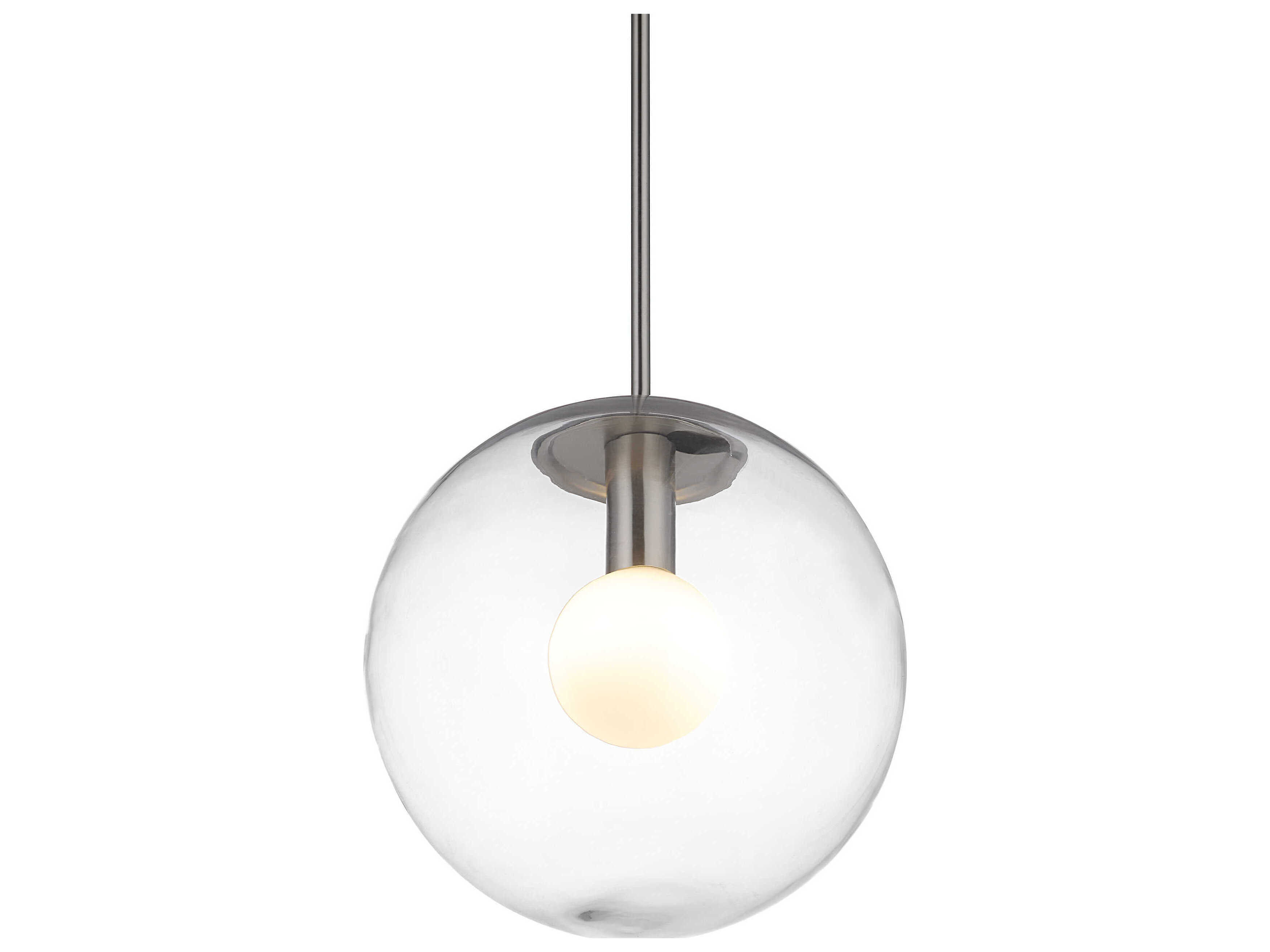 Renwil Quince 1-Light Satin Nickel Globe Mini Pendant
