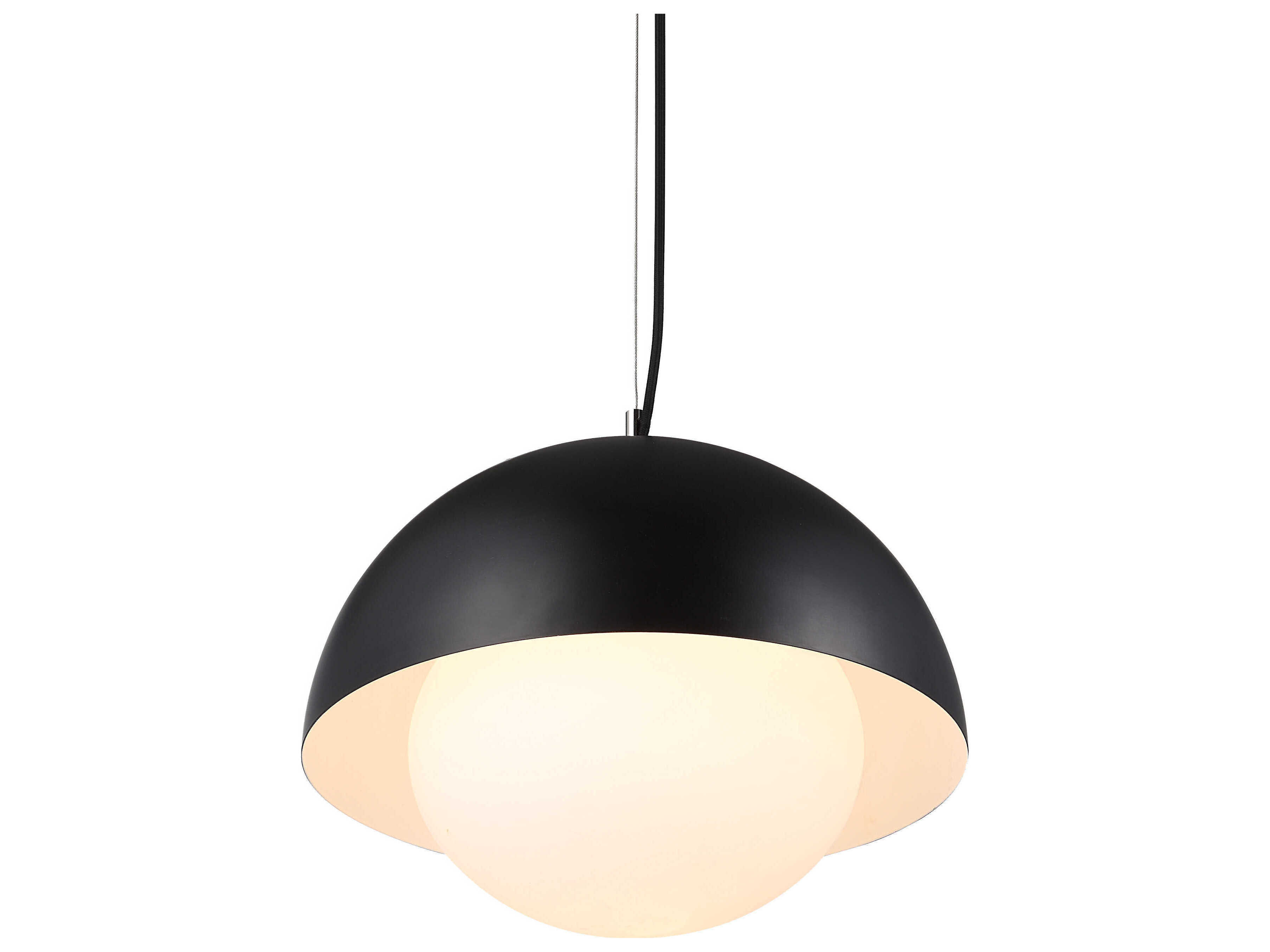 Renwil Antonio 1-Light Matte Black Pendant