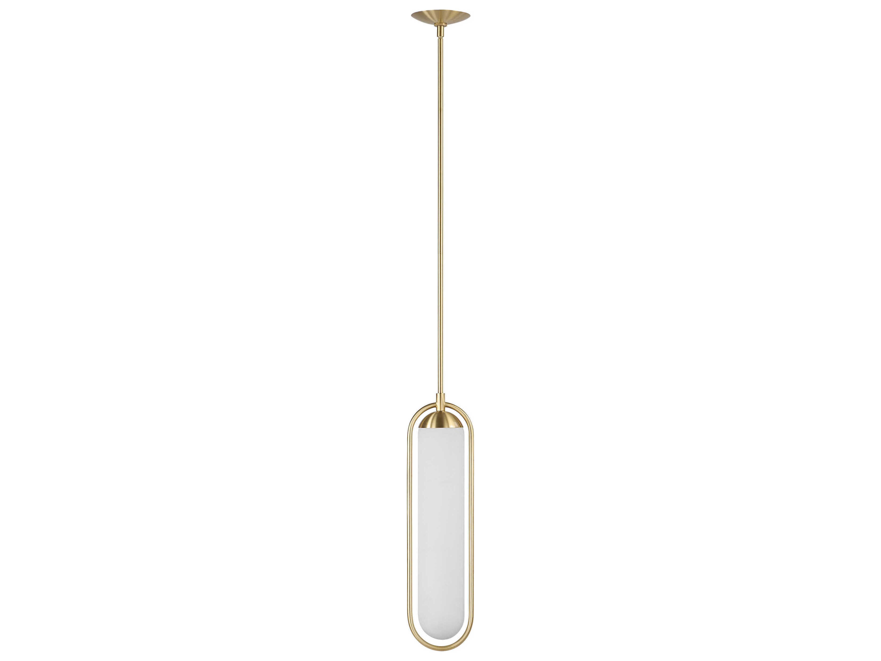 Renwil Thurles 1-Light Plated Satin Dark Brass Gold Cylinder Mini Pendant