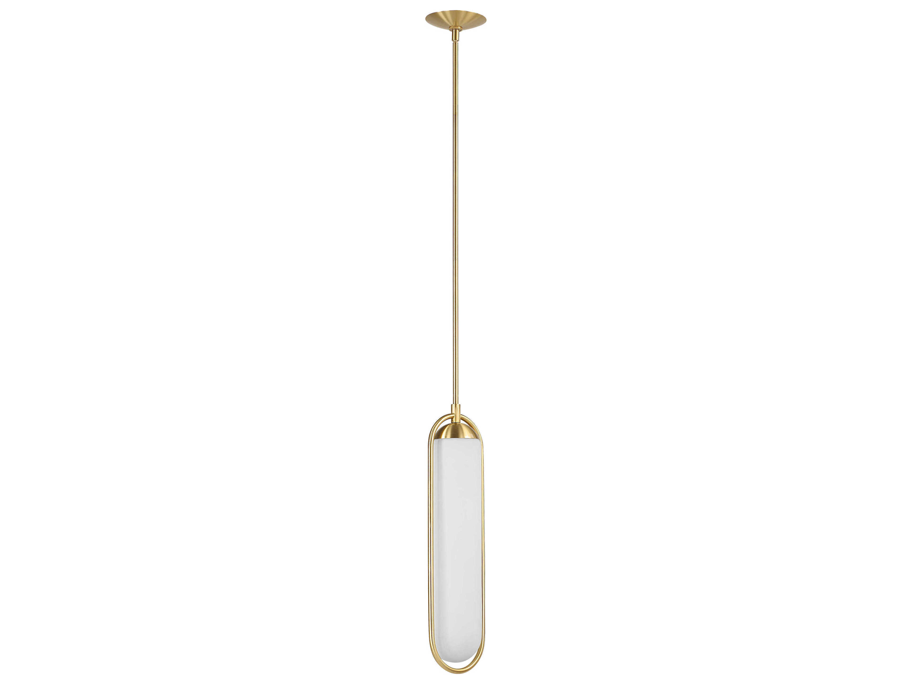 Renwil Thurles 1-Light Plated Satin Dark Brass Gold Cylinder Mini Pendant