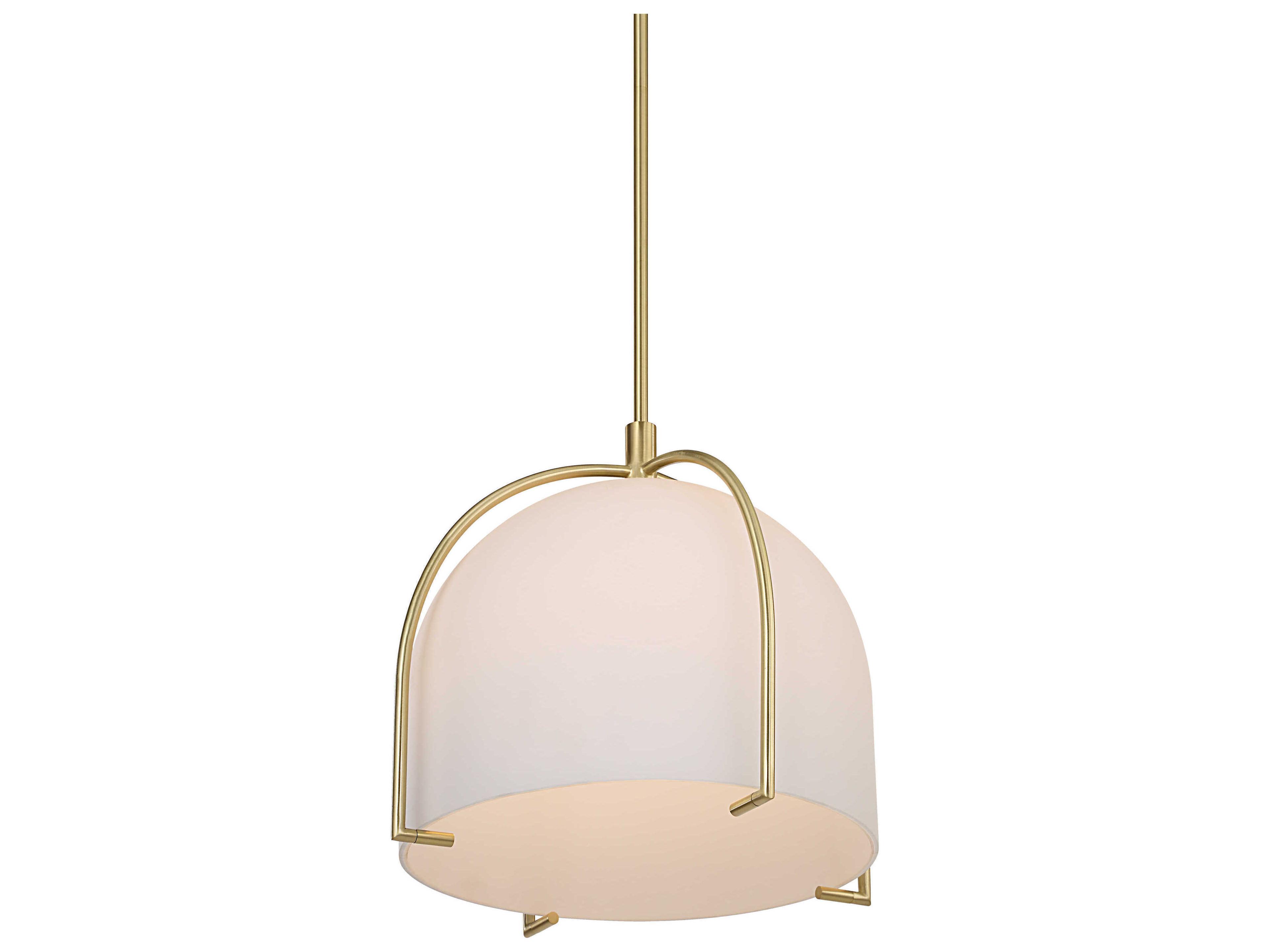 Renwil Alicante 1-Light Plated Satin Dark Brass Gold Pendant