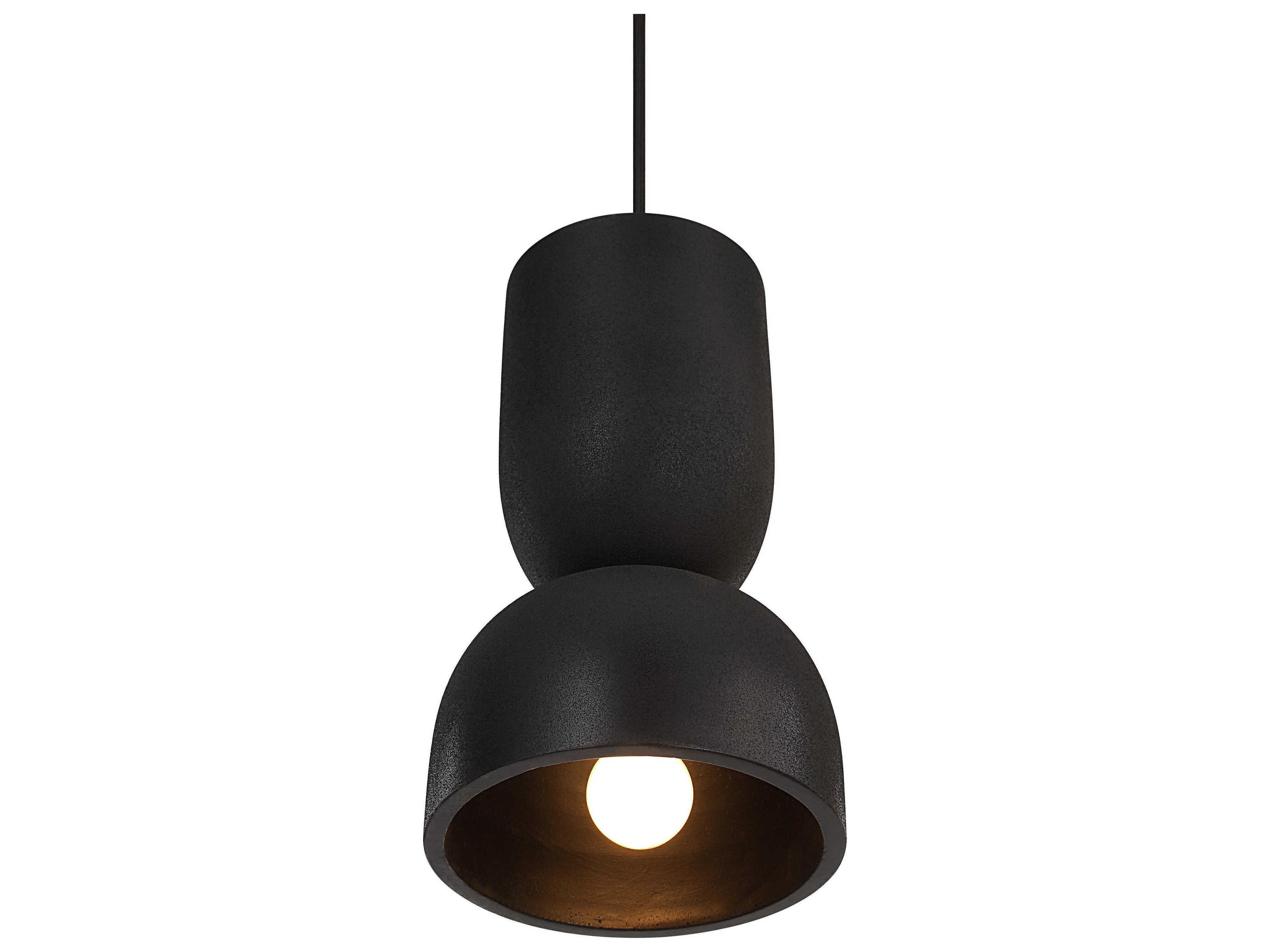 Renwil Caen 1-Light Black Mini Pendant