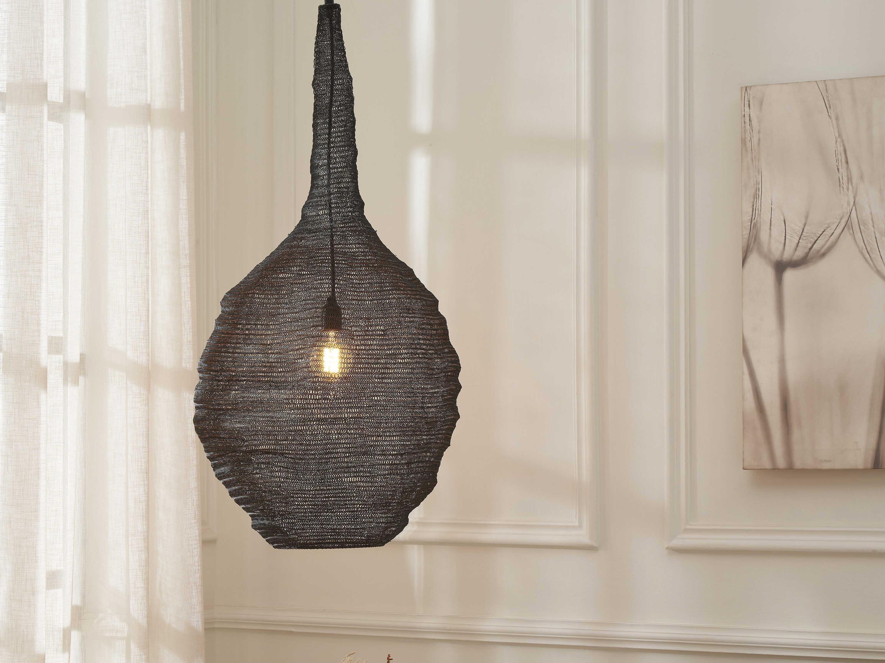 Renwil Corfu 1-Light Black Pendant
