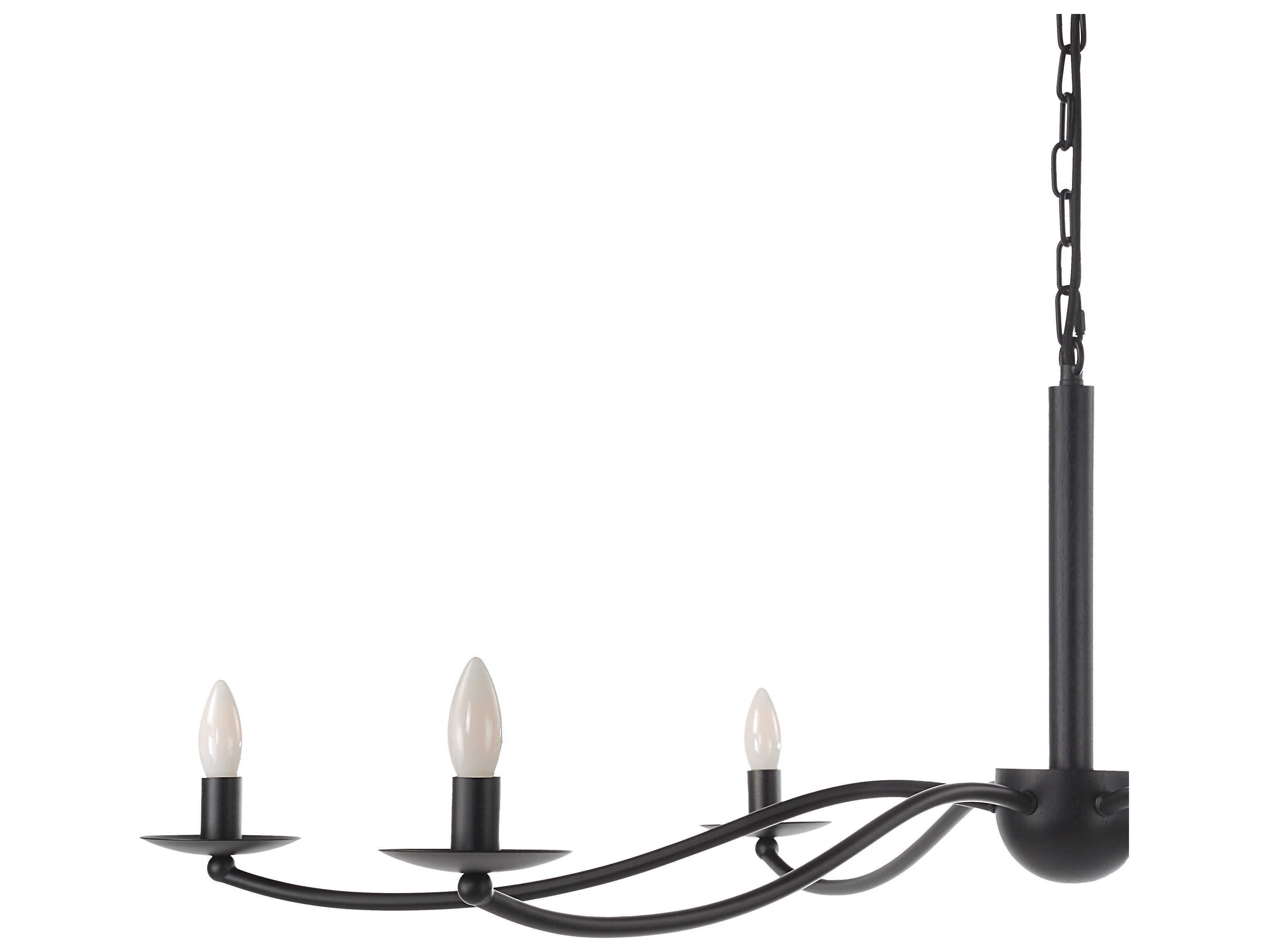 Renwil Landen 6-Light Black Candelabra Chandelier