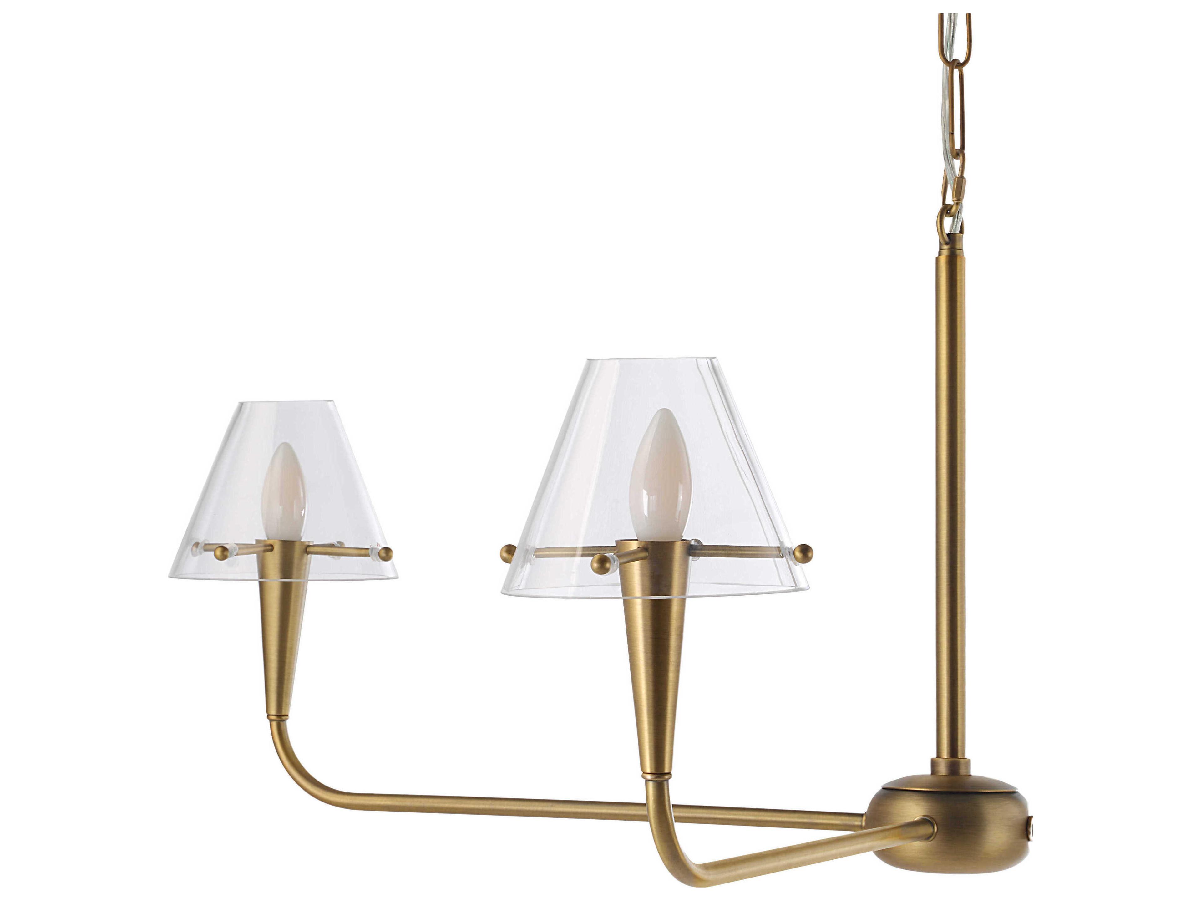 Renwil Maite 4-Light Plated Dark Antique Brushed Brass Candelabra Chandelier