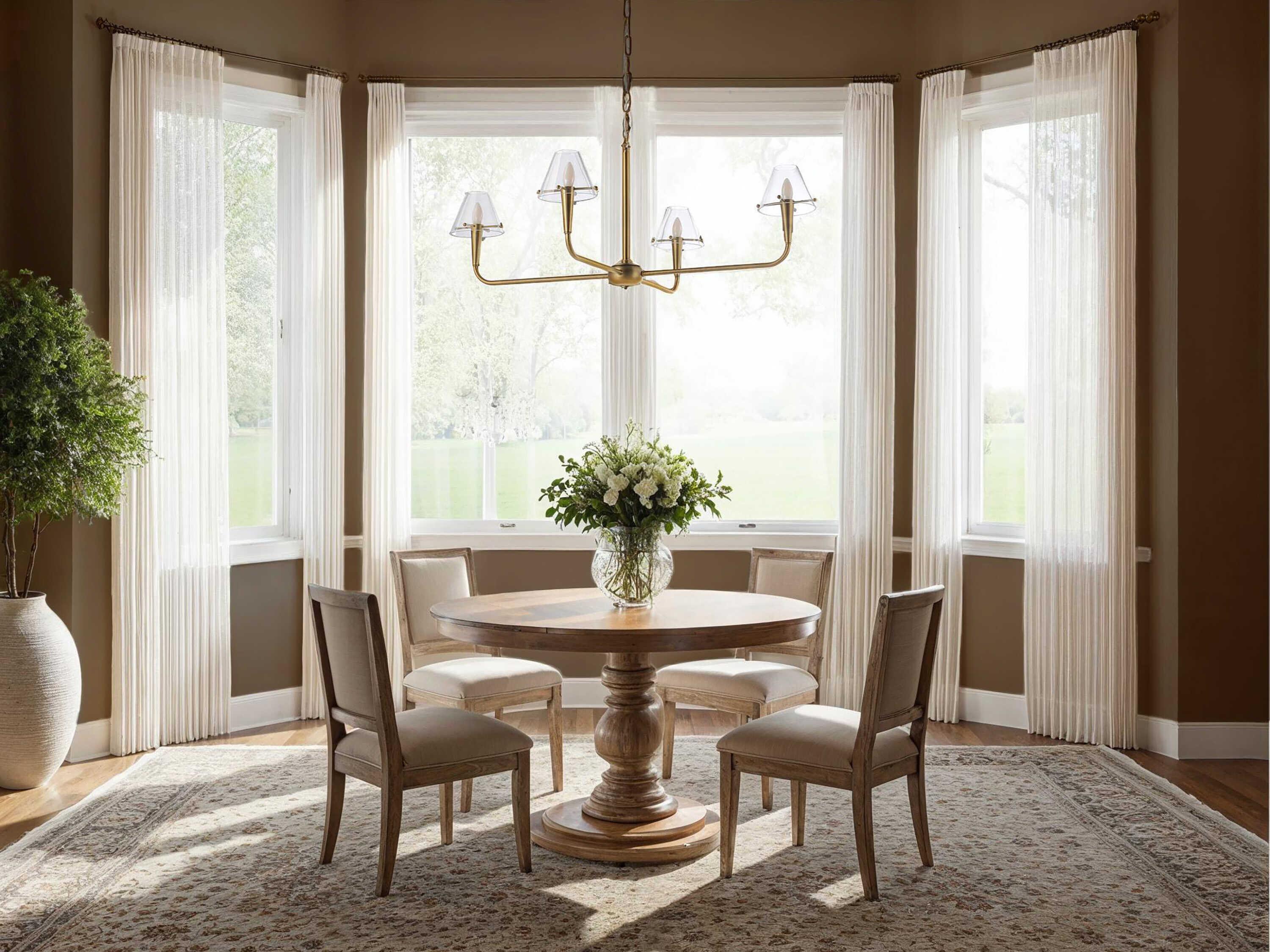 Renwil Maite 4-Light Plated Dark Antique Brushed Brass Candelabra Chandelier