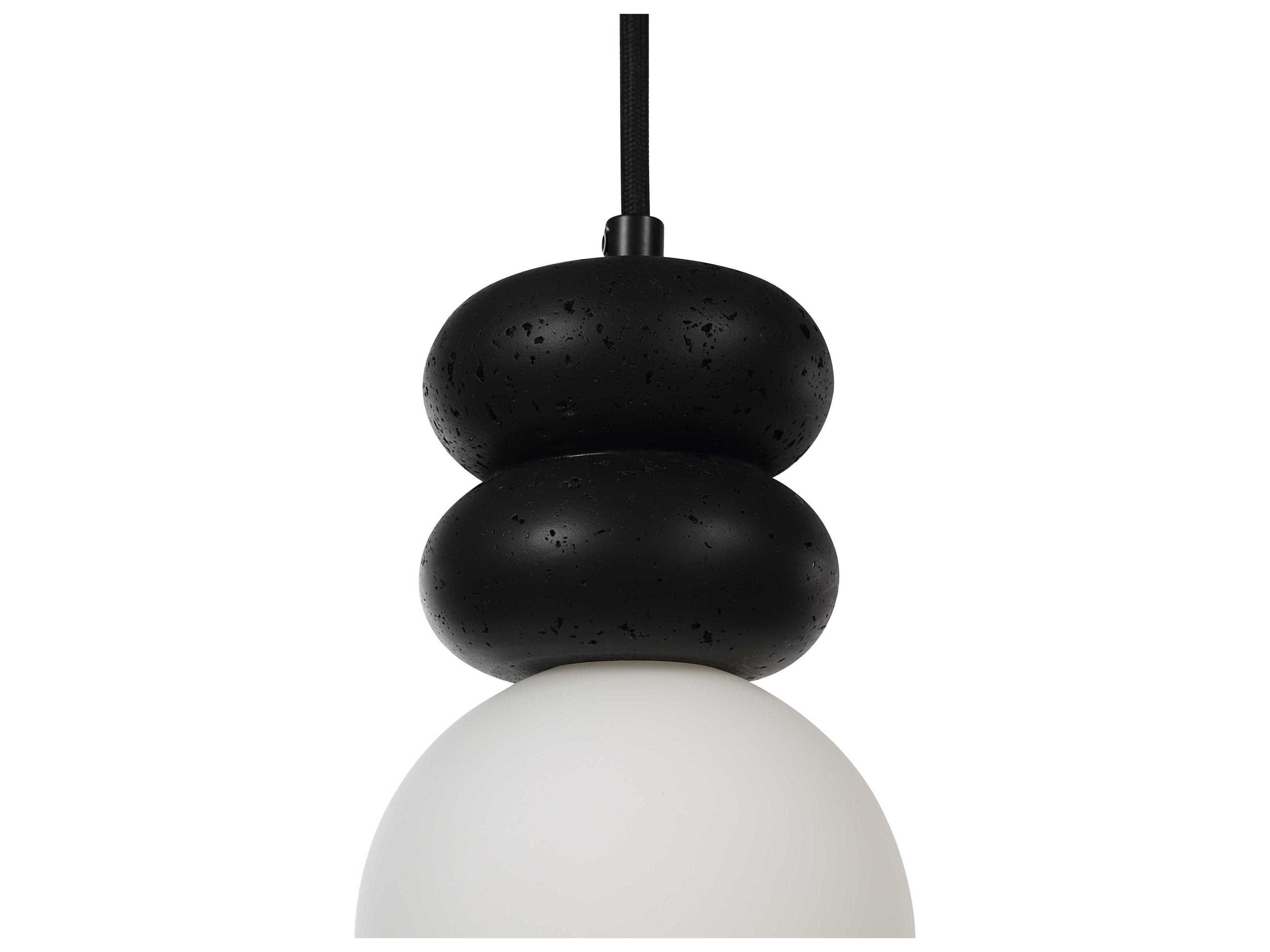 Renwil Solene 1-Light Painted Matte Black Globe Mini Pendant
