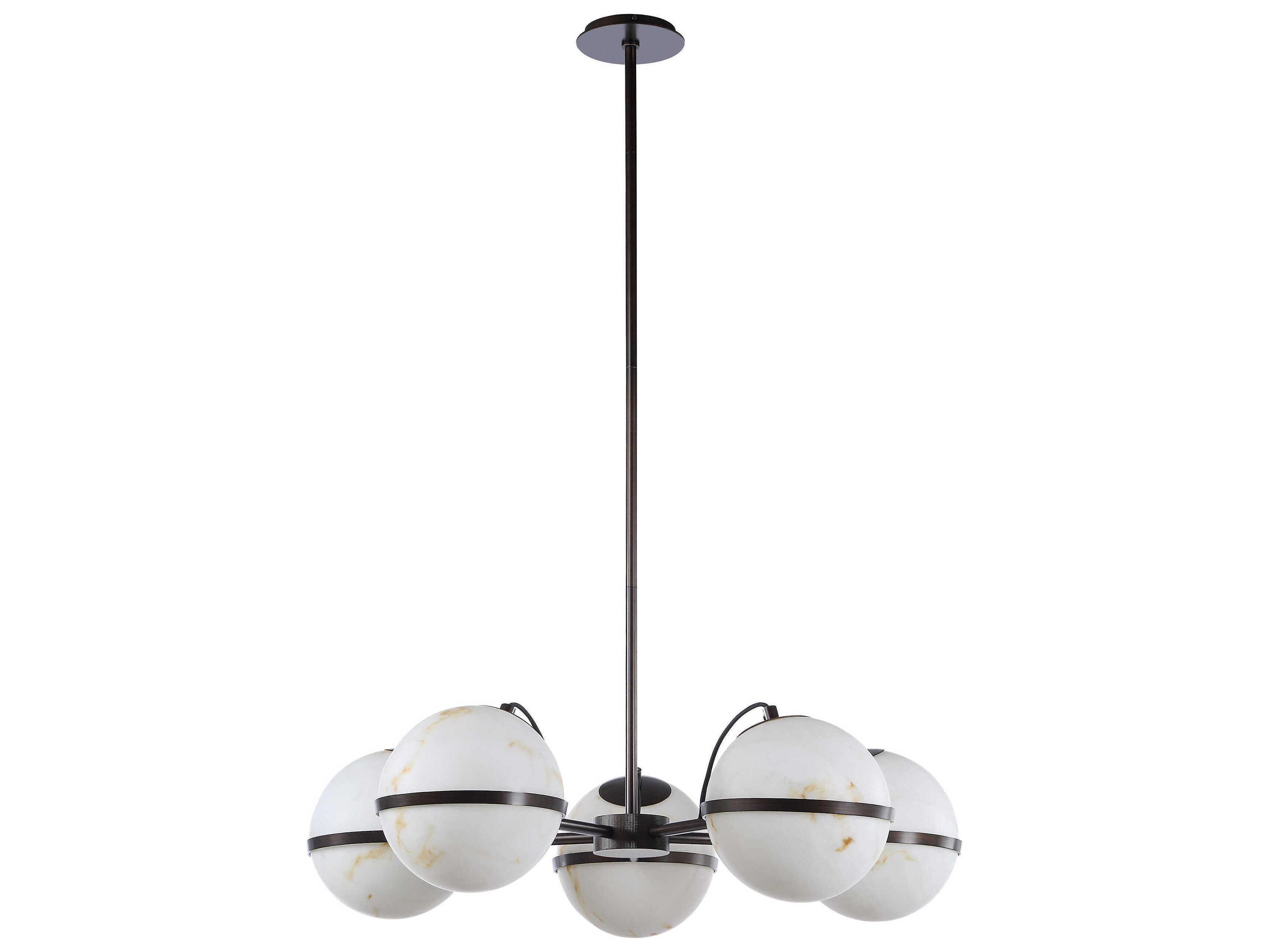 Renwil Roca 5-Light Powder Coated Dark Antique Bronze Chandelier