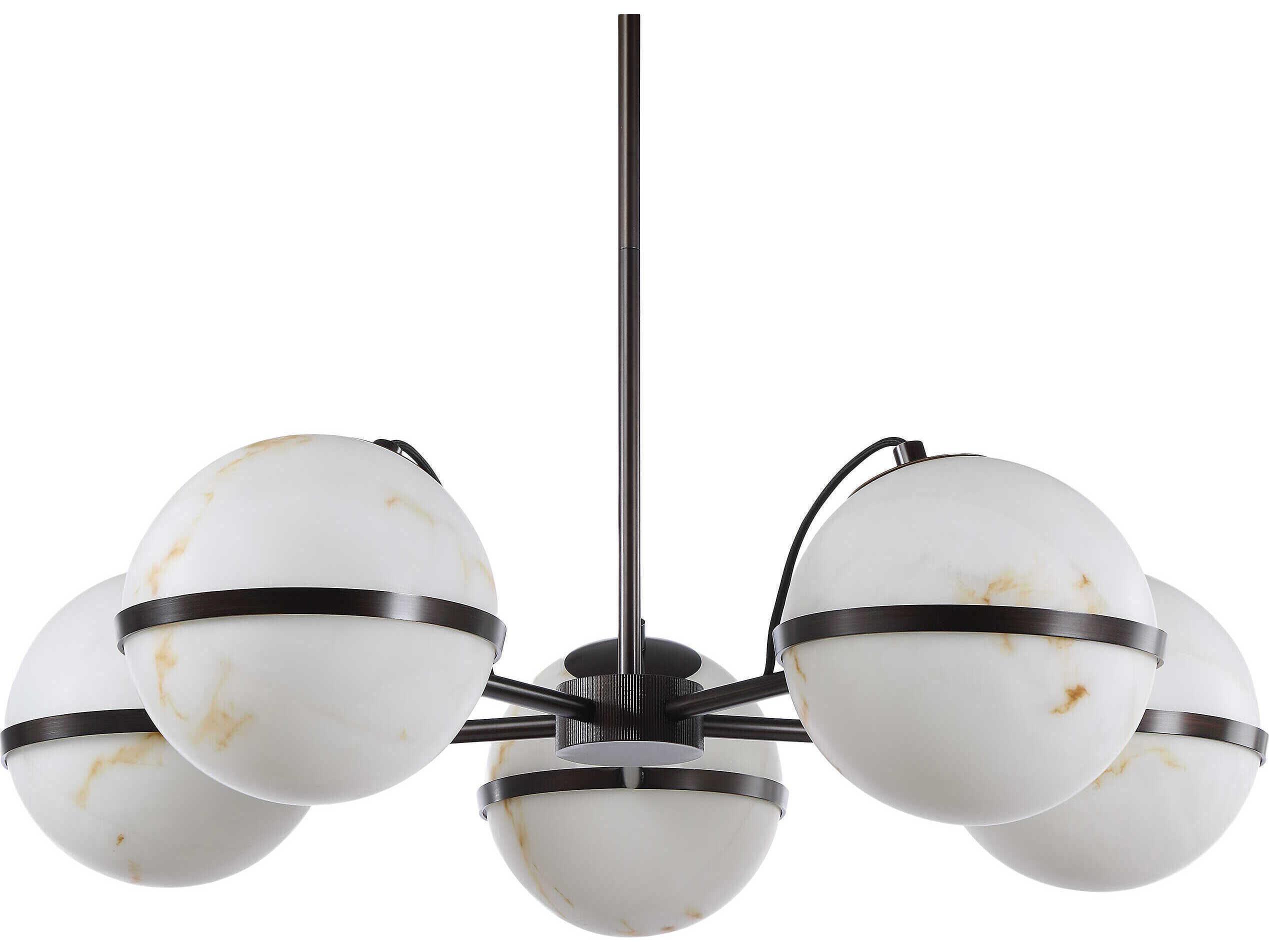 Renwil Roca 5-Light Powder Coated Dark Antique Bronze Chandelier