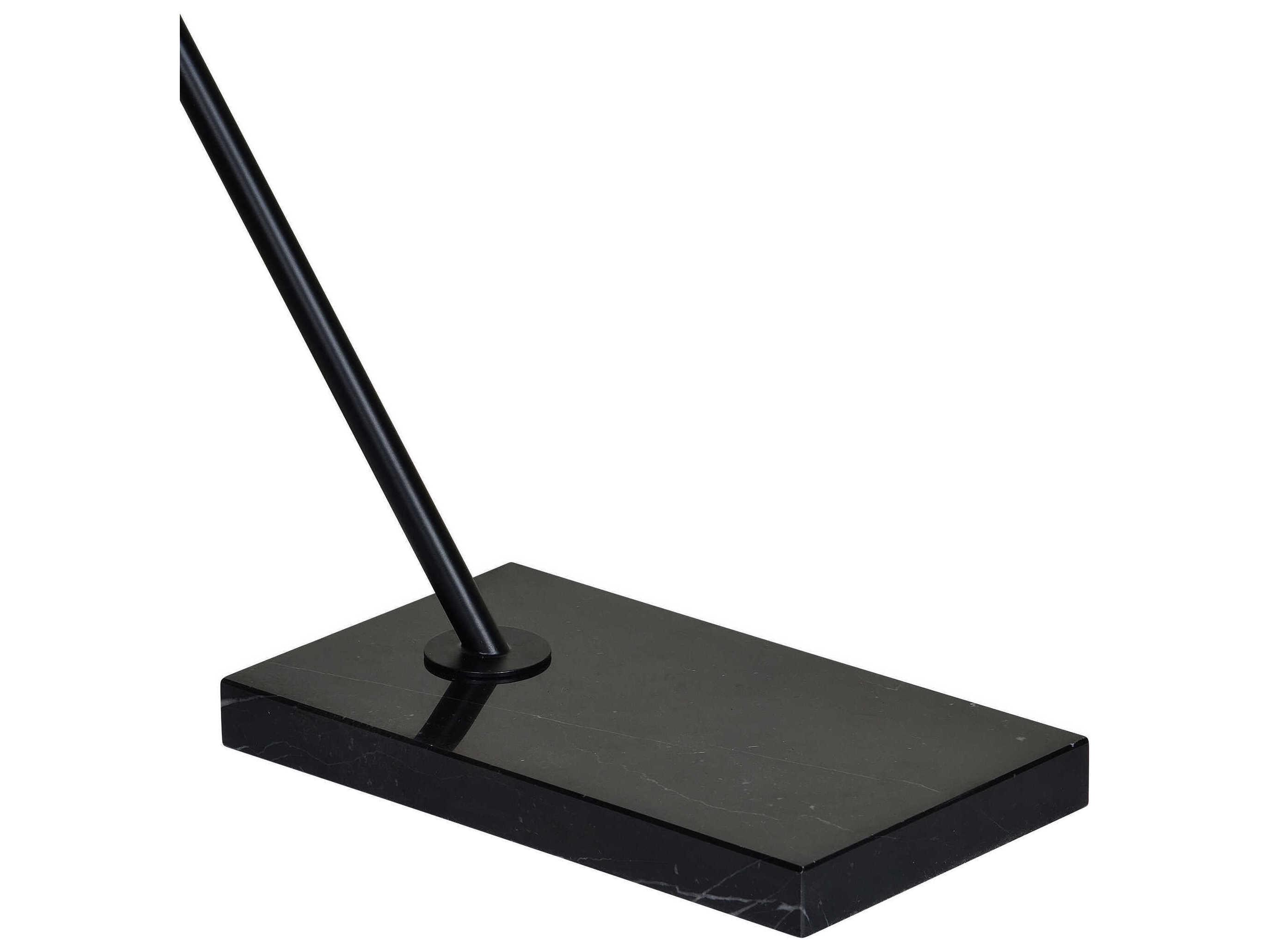 Renwil Penelin Matte Black Linen Floor Lamp