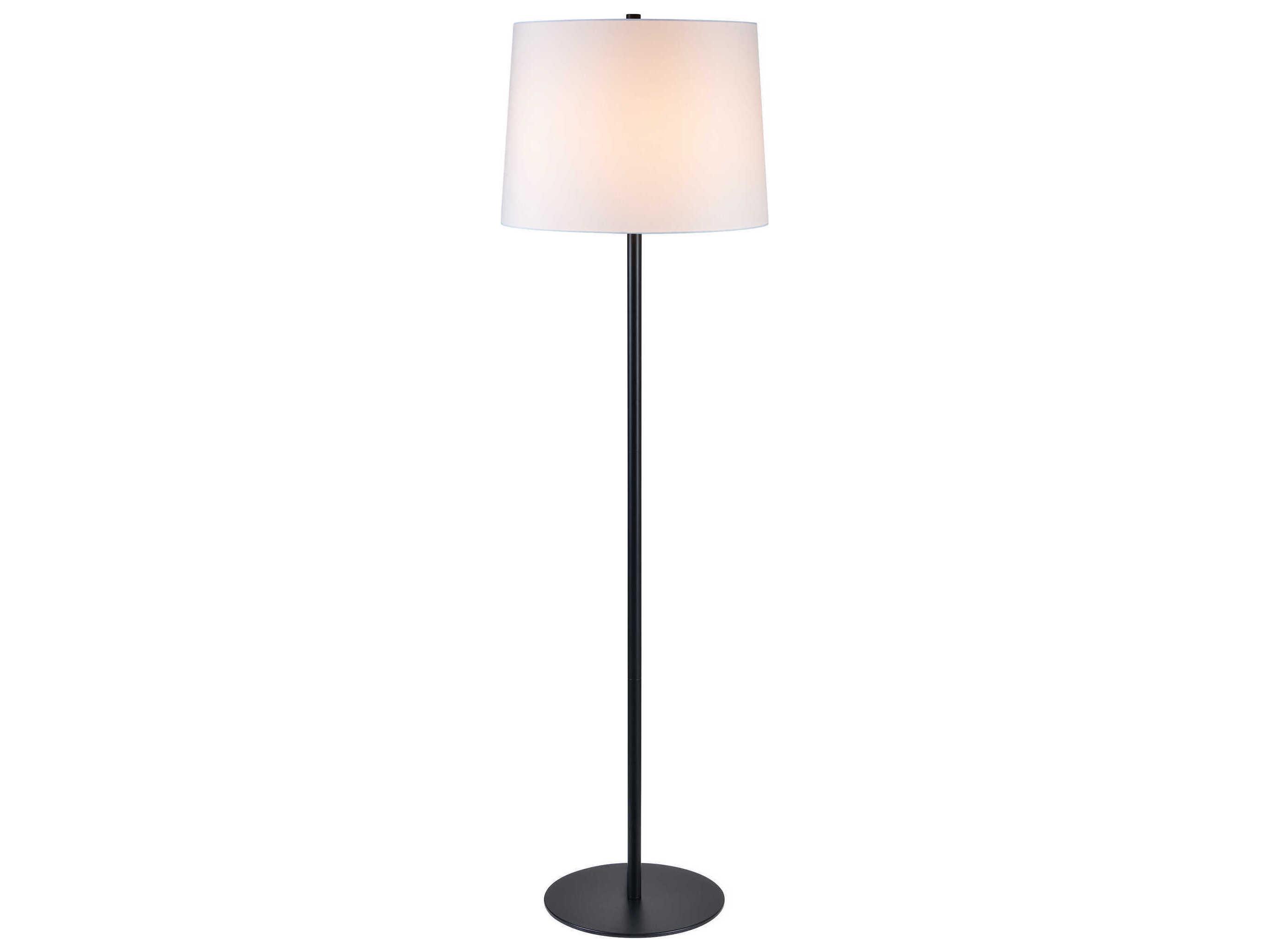 Renwil Nevin Matte Black Floor Lamp