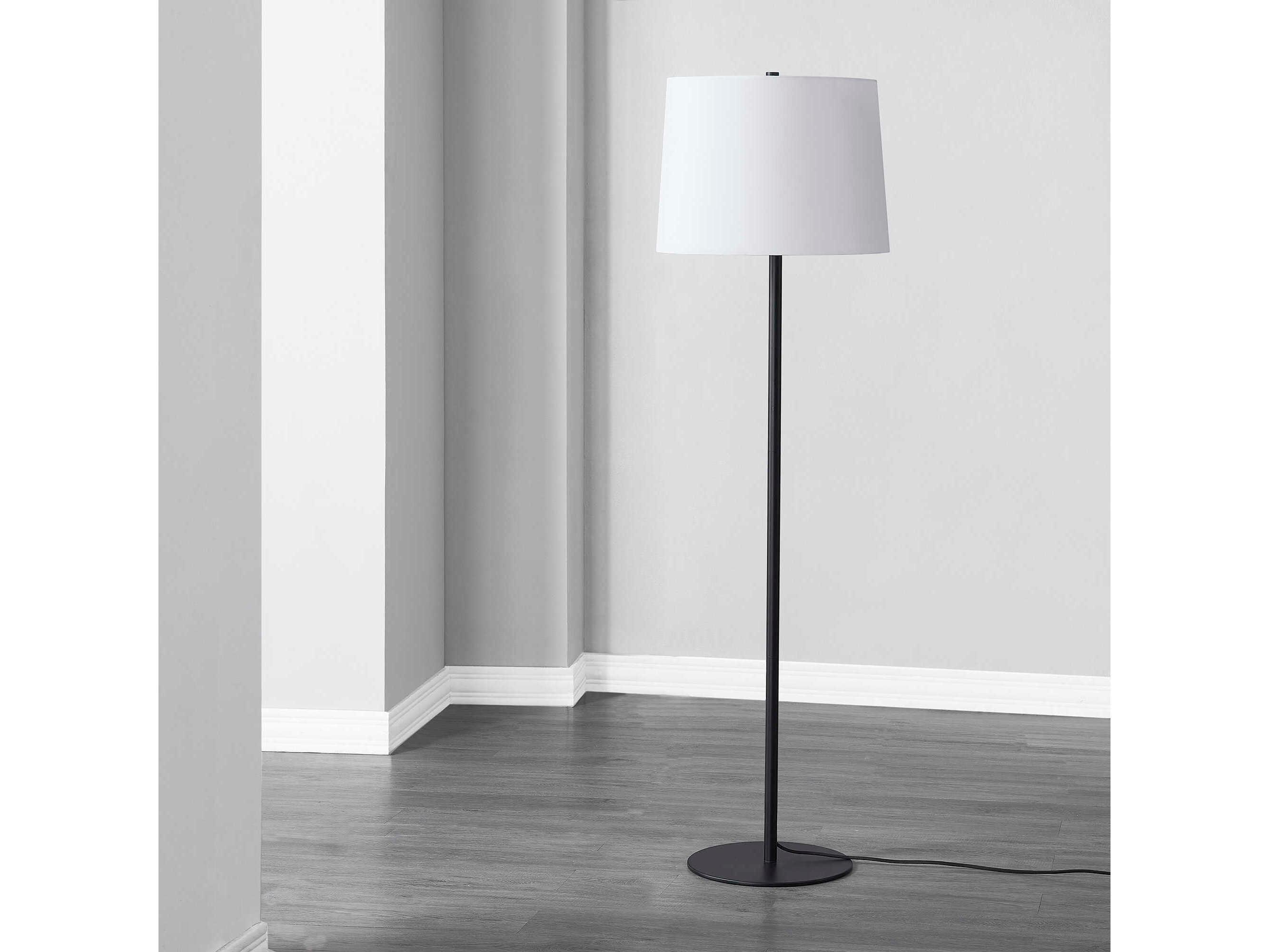 Renwil Nevin Matte Black Floor Lamp