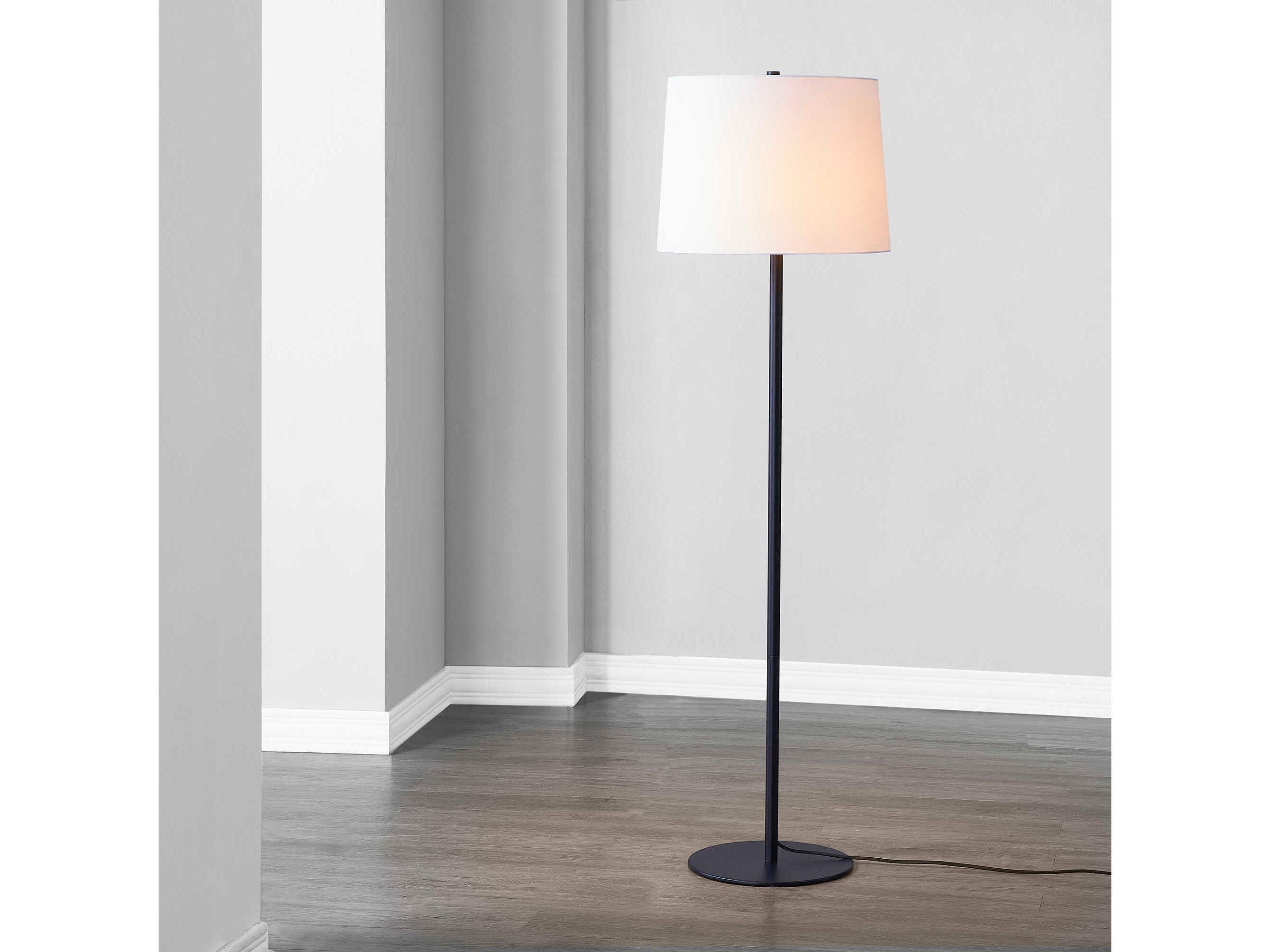 Renwil Nevin Matte Black Floor Lamp