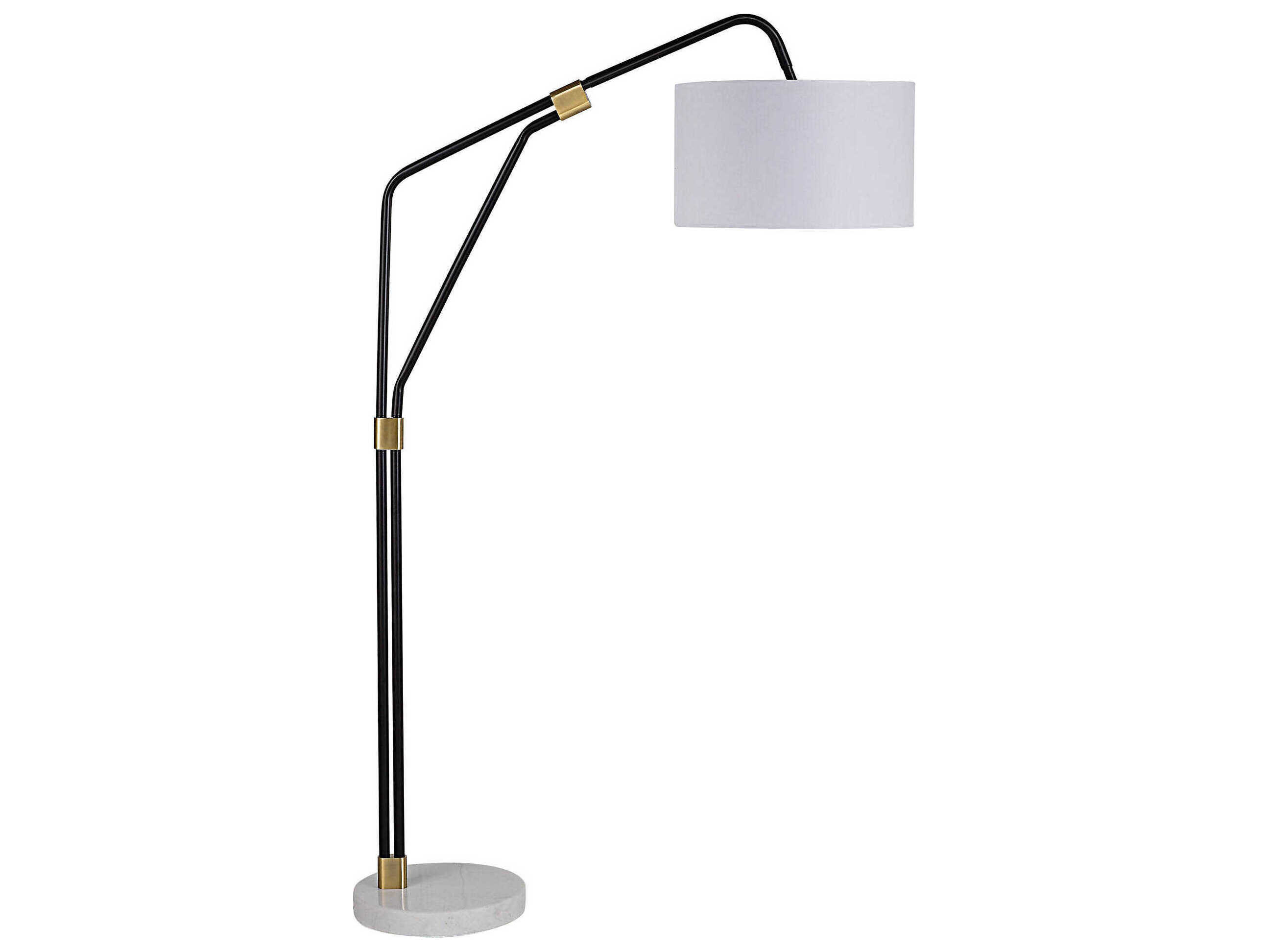 Renwil Wroxton Antique Brass Floor Lamp