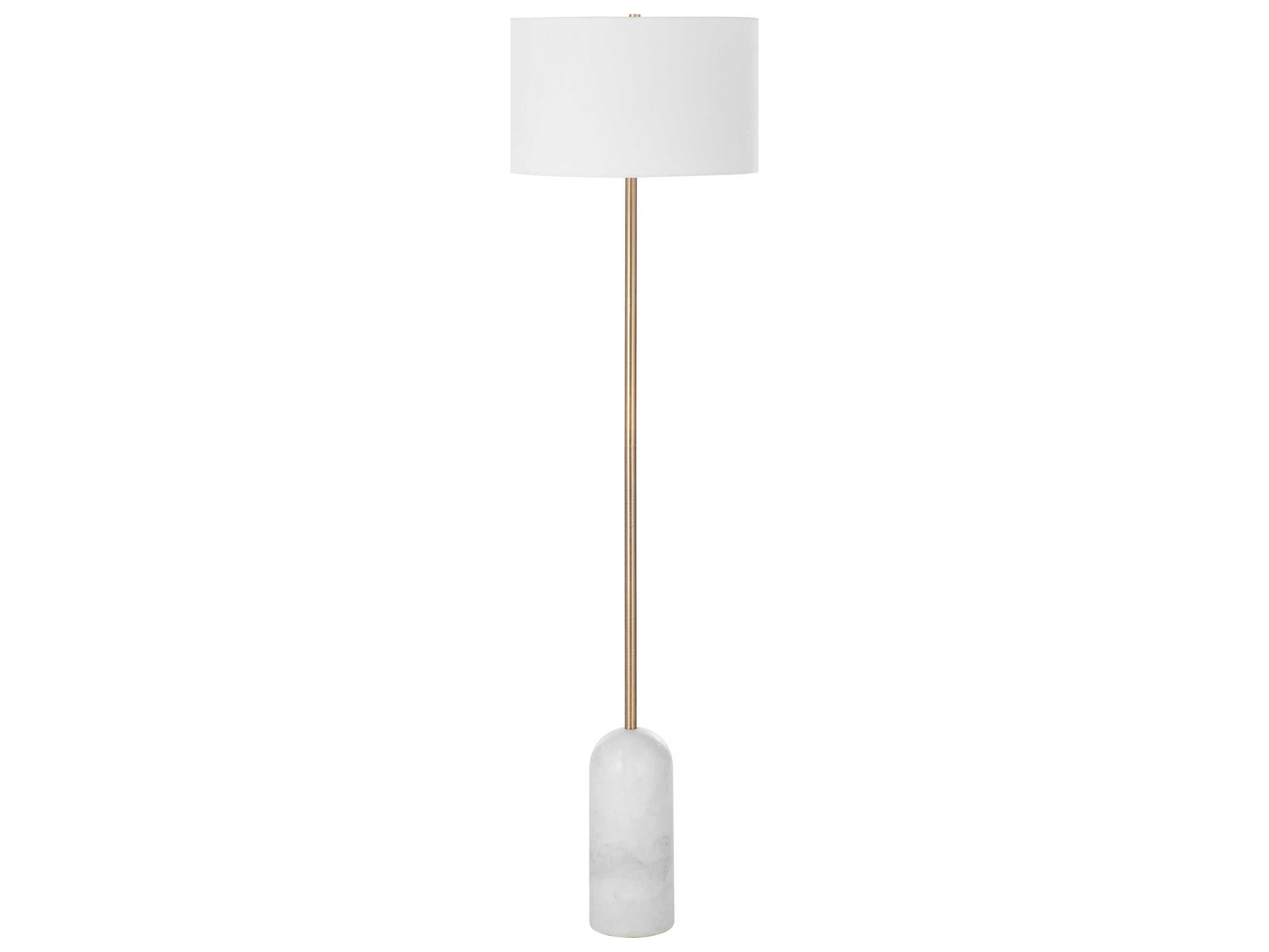 Renwil Lozica Antique Brushed Brass Floor Lamp