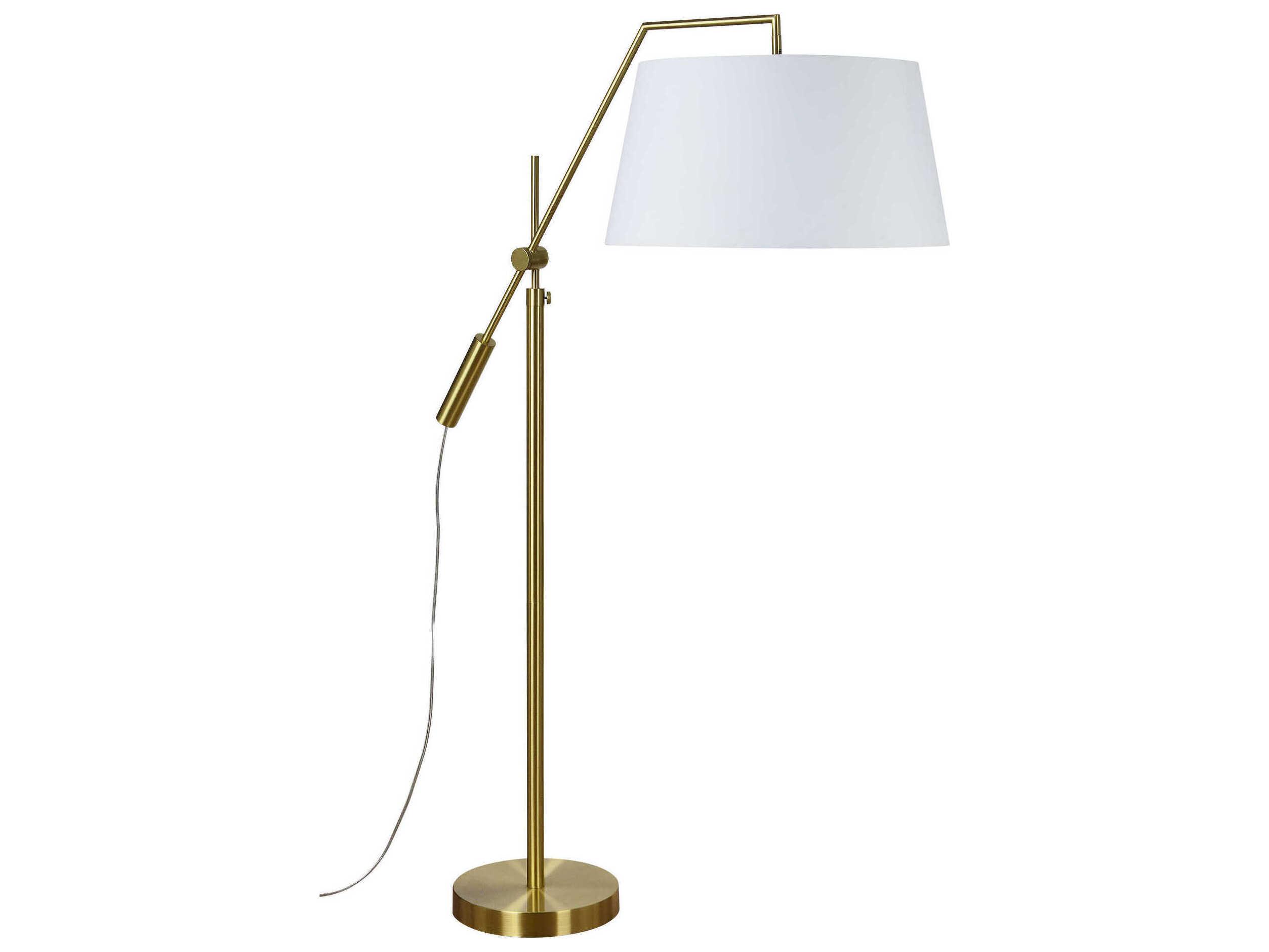 Renwil Claire Satin Brass Floor Lamp