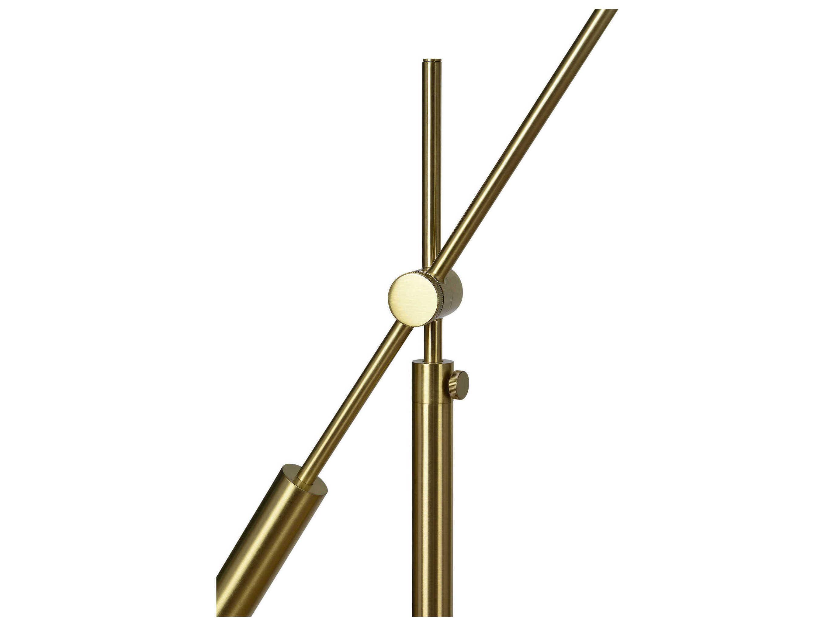 Renwil Claire Satin Brass Floor Lamp