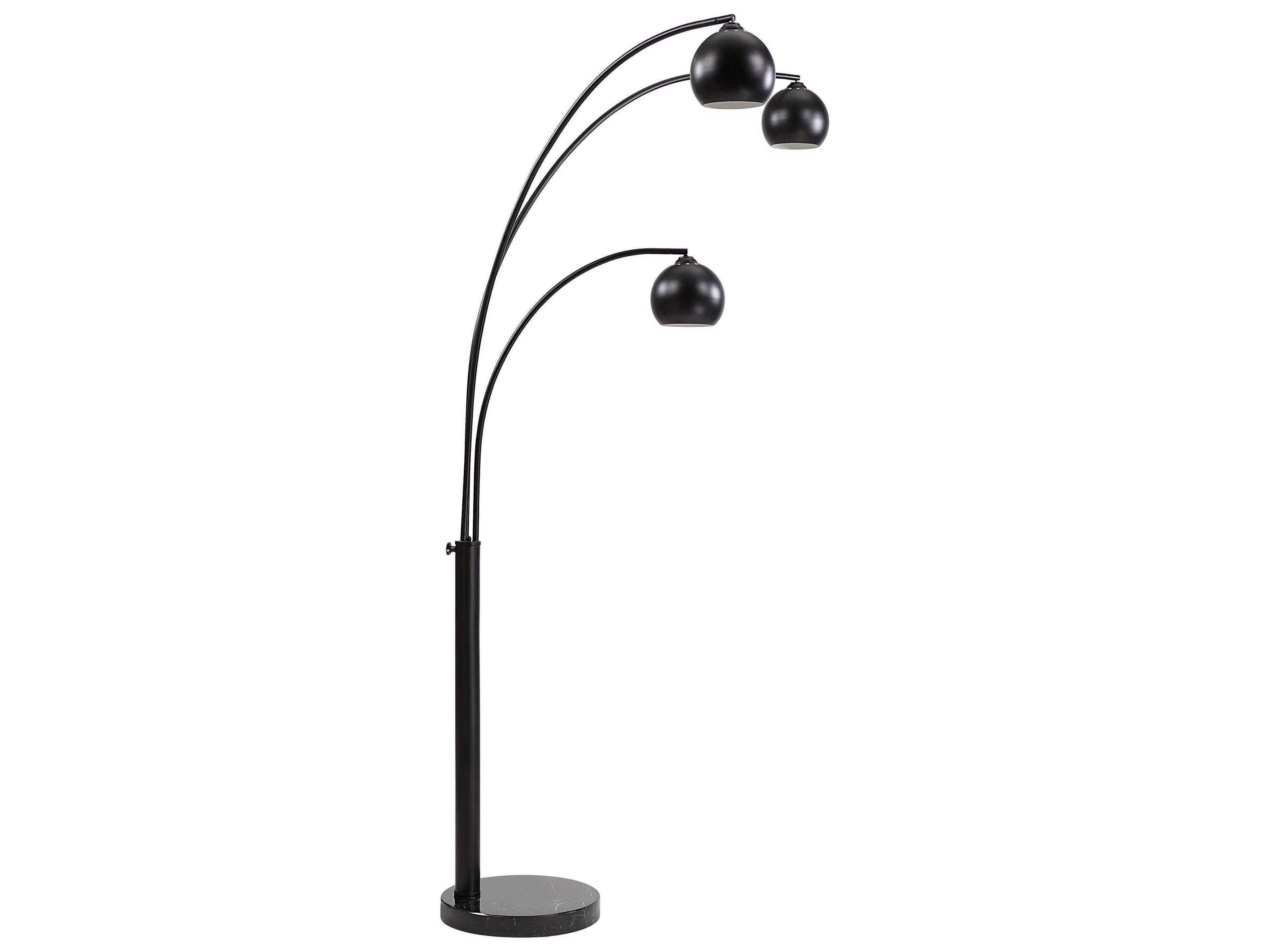 Renwil Folia Matte Black Powder Coated Iron Floor Lamp