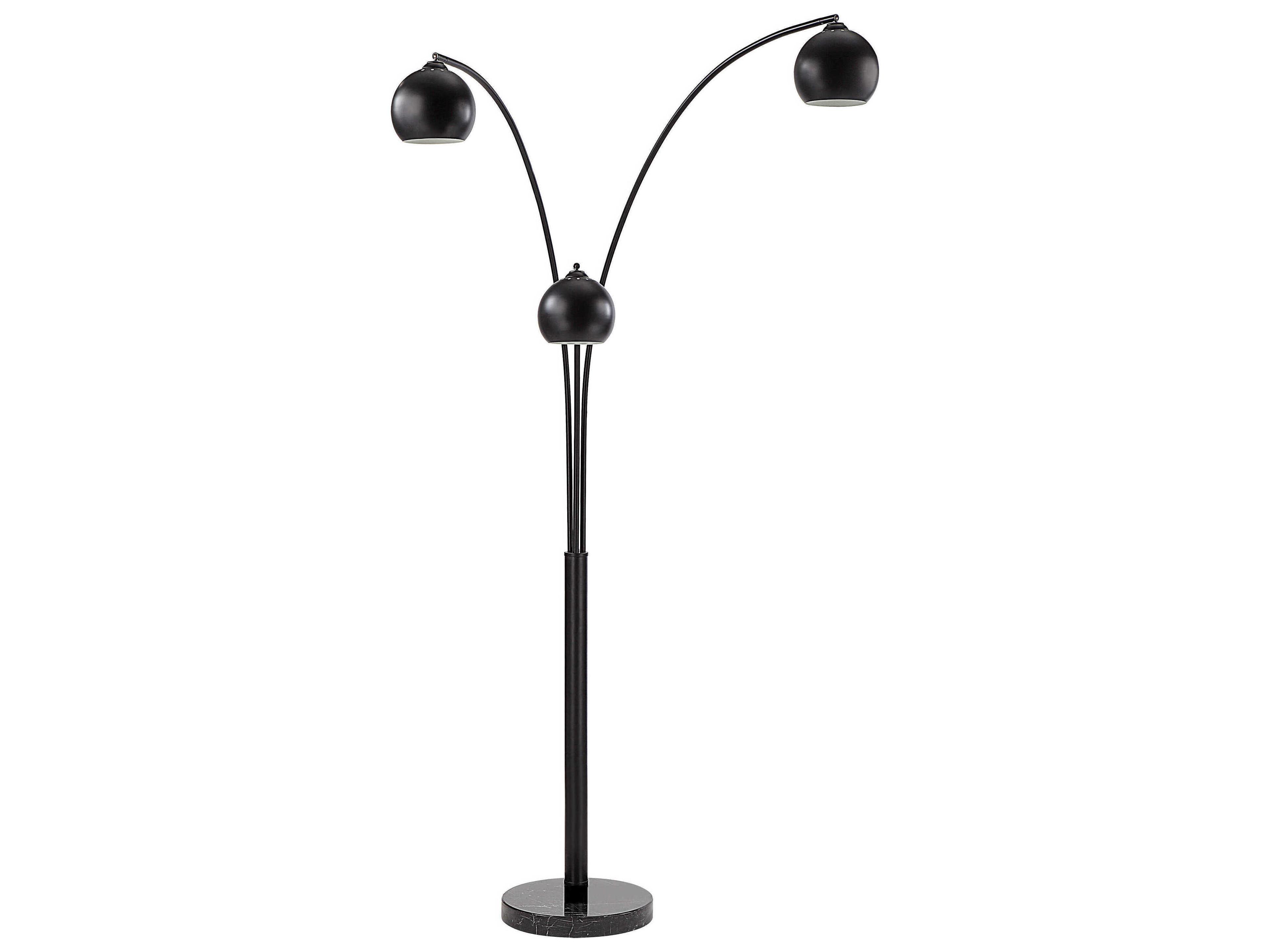 Renwil Folia Matte Black Powder Coated Iron Floor Lamp