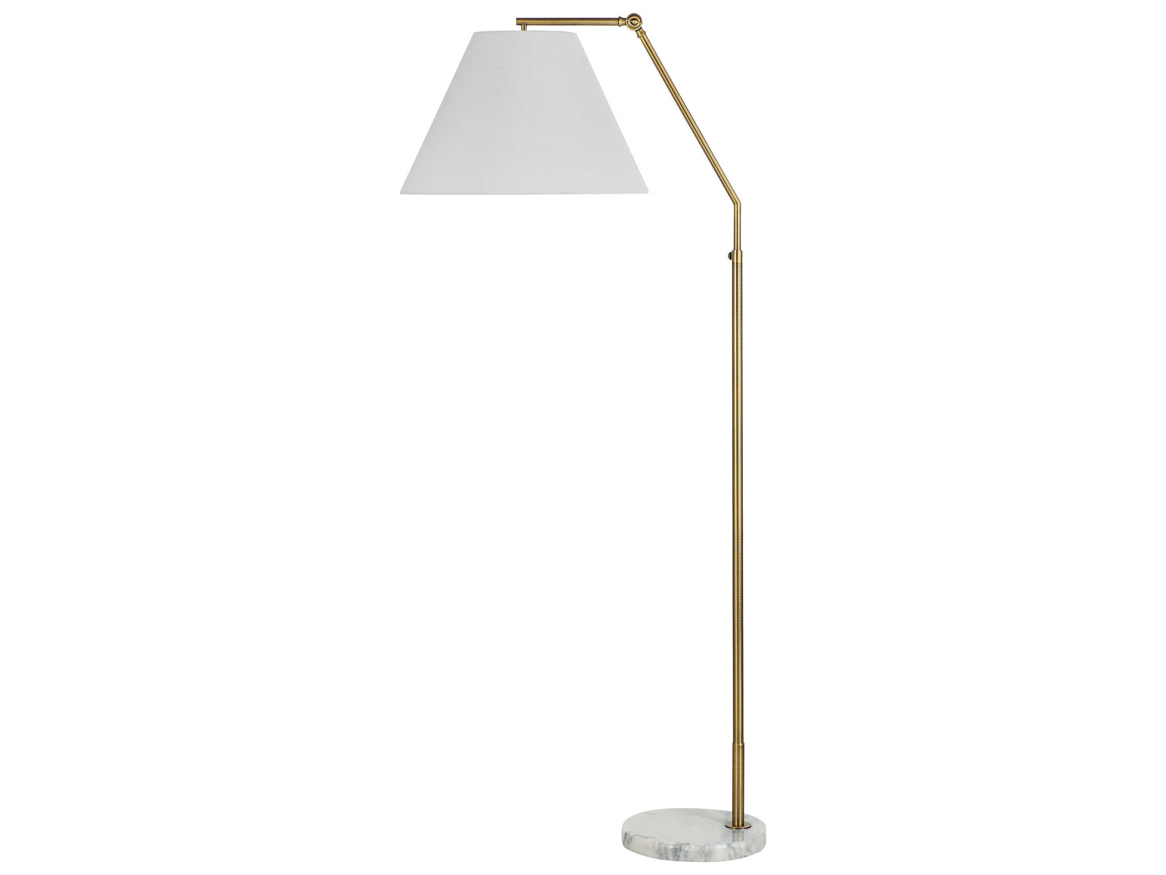 Renwil Claire Dark Antique Brushed Brass Floor Lamp