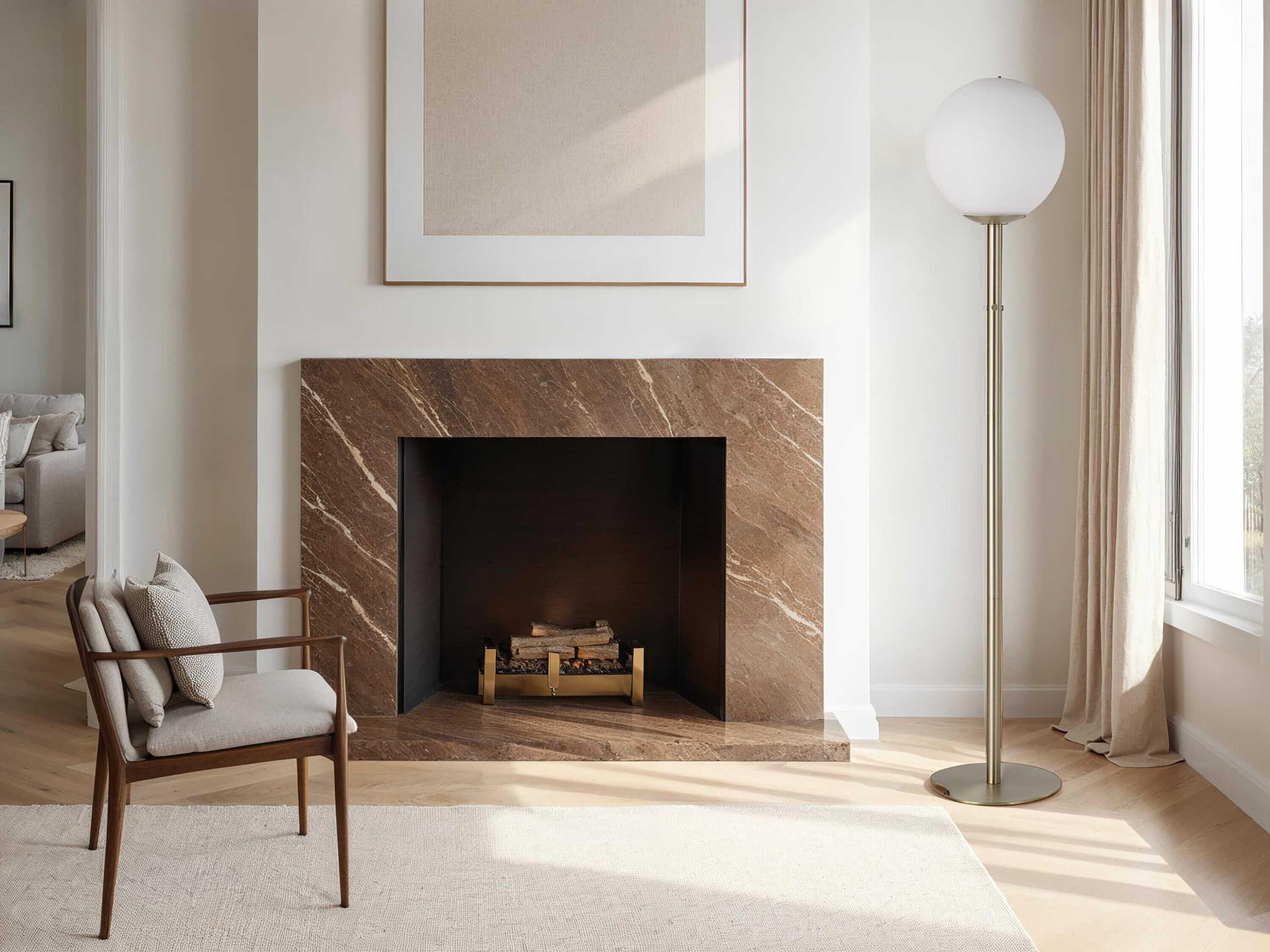 Renwil Koloa Plated Champagne Gold Floor Lamp