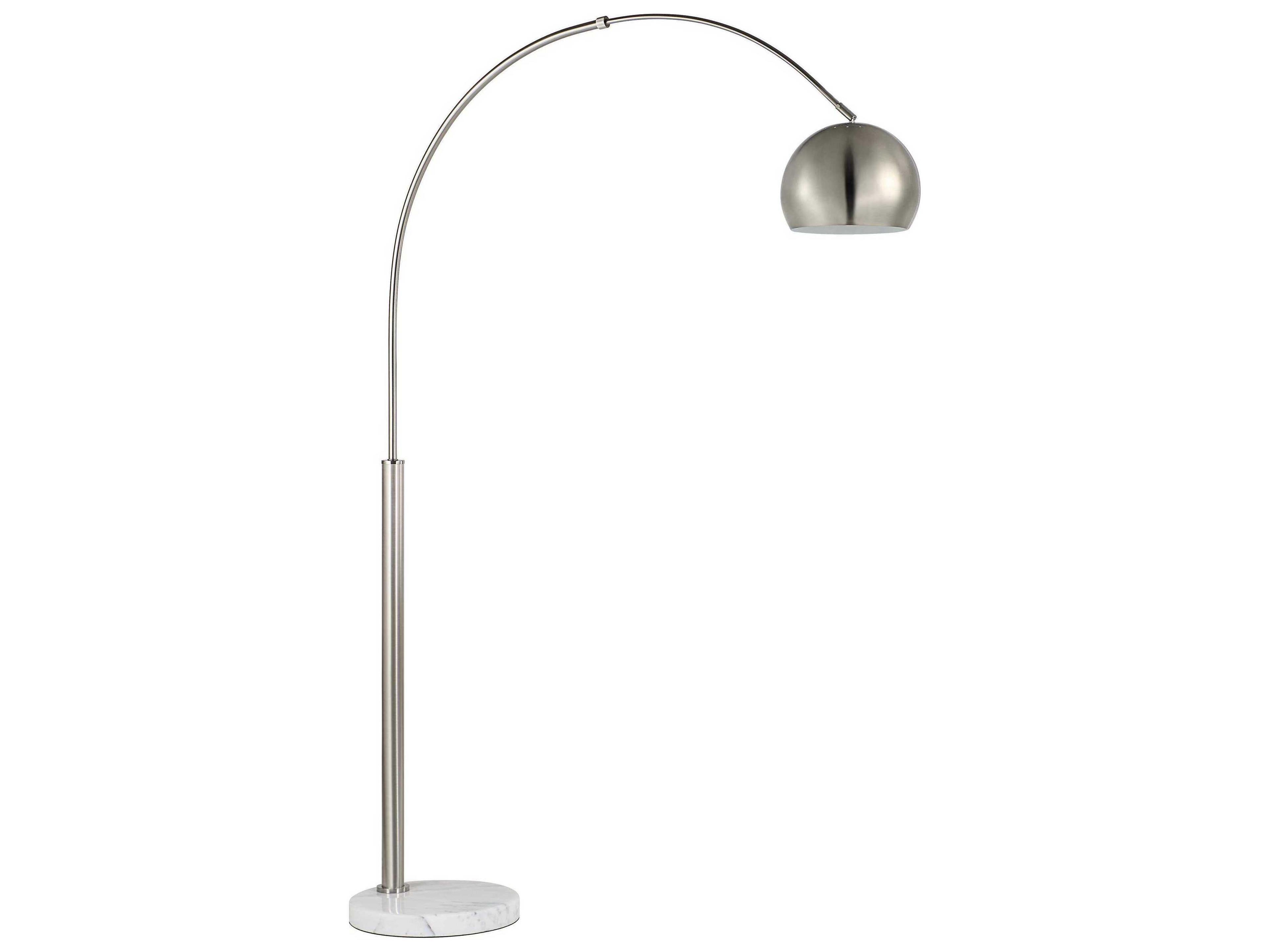 Renwil Aglow Plated Brushed Nickel Iron Floor Lamp