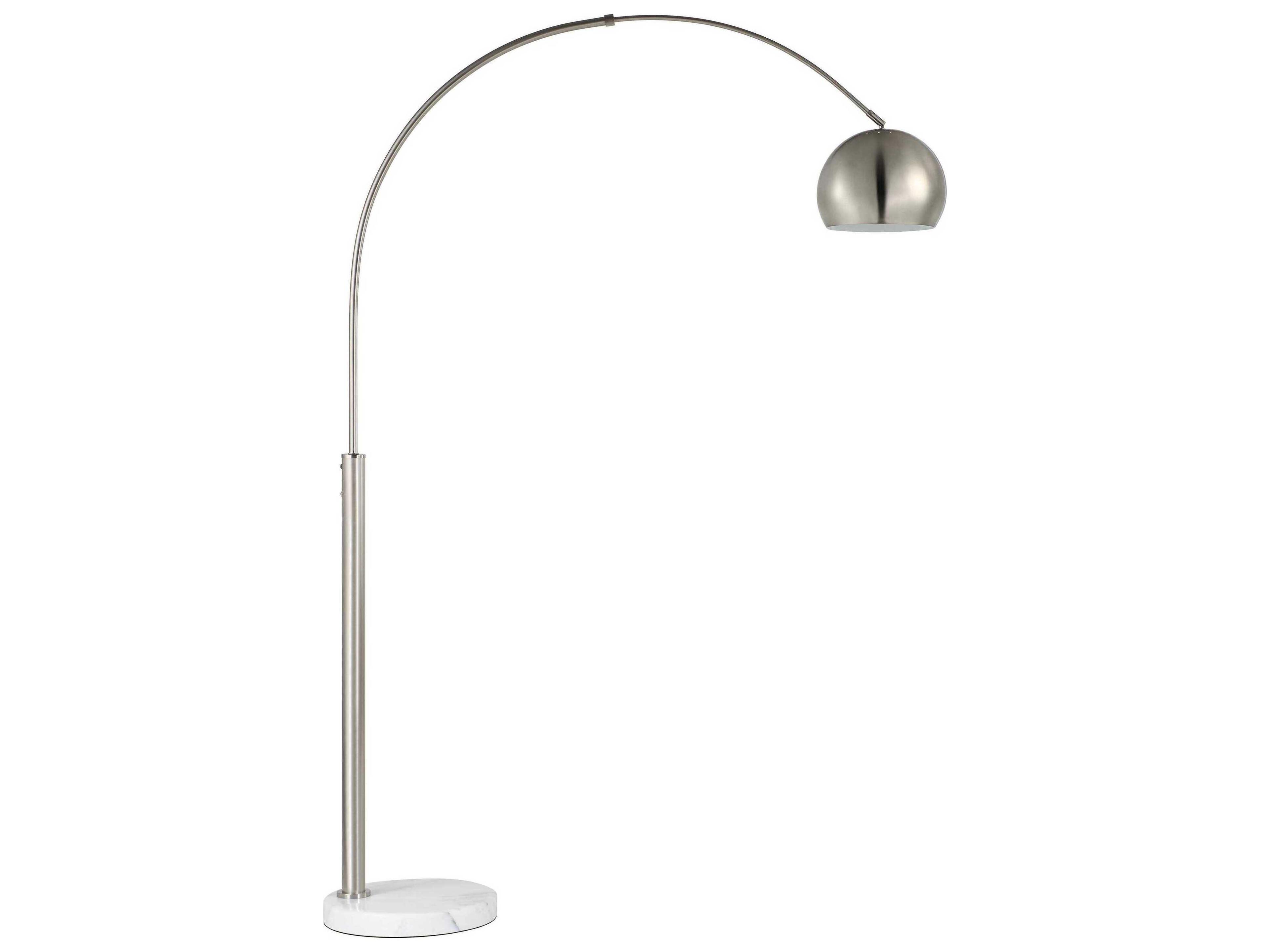 Renwil Aglow Plated Brushed Nickel Iron Floor Lamp