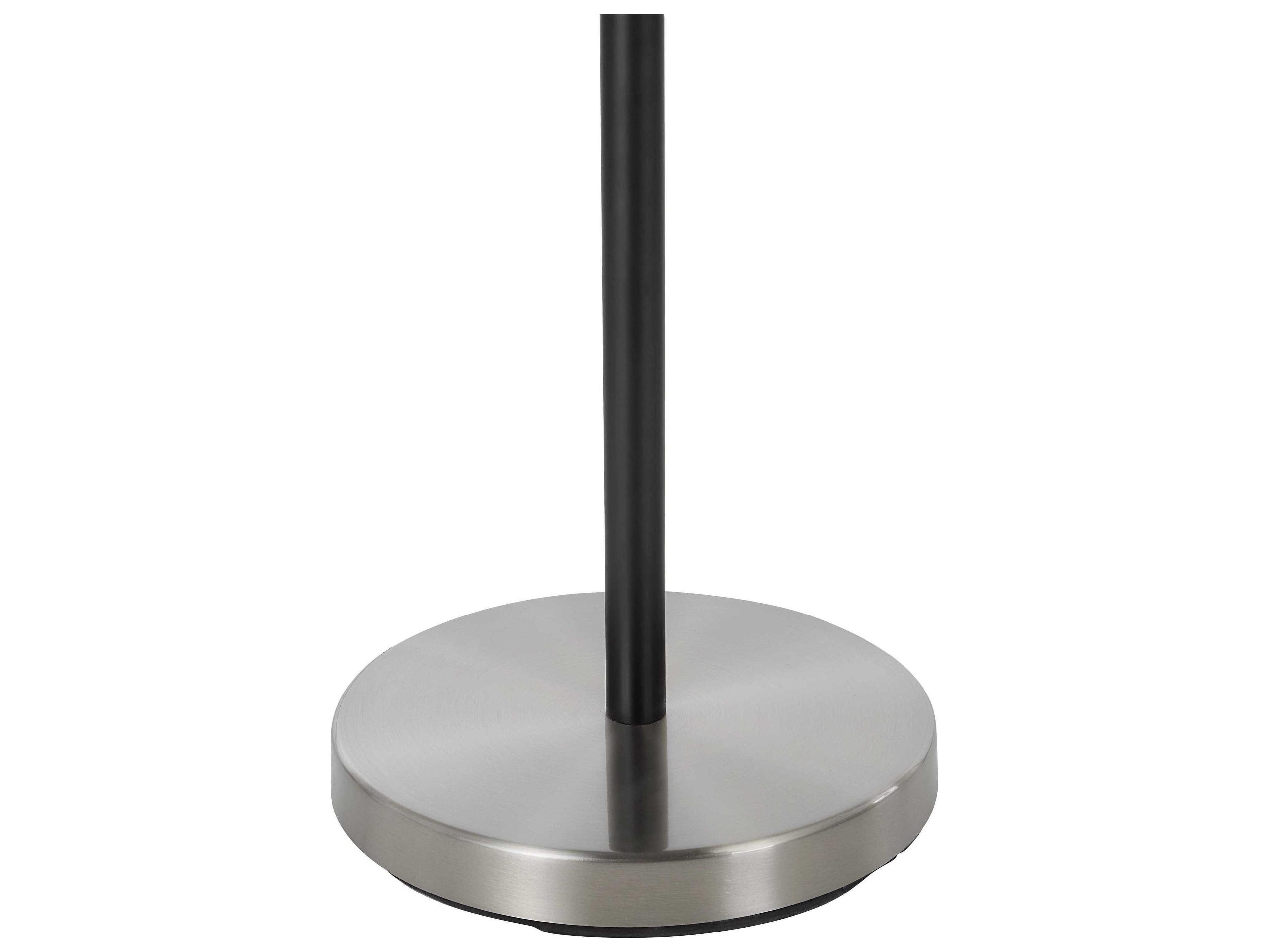 Renwil Meandros Powder Coated Matte Black Plated Brushed Nickel Iron Floor Lamp