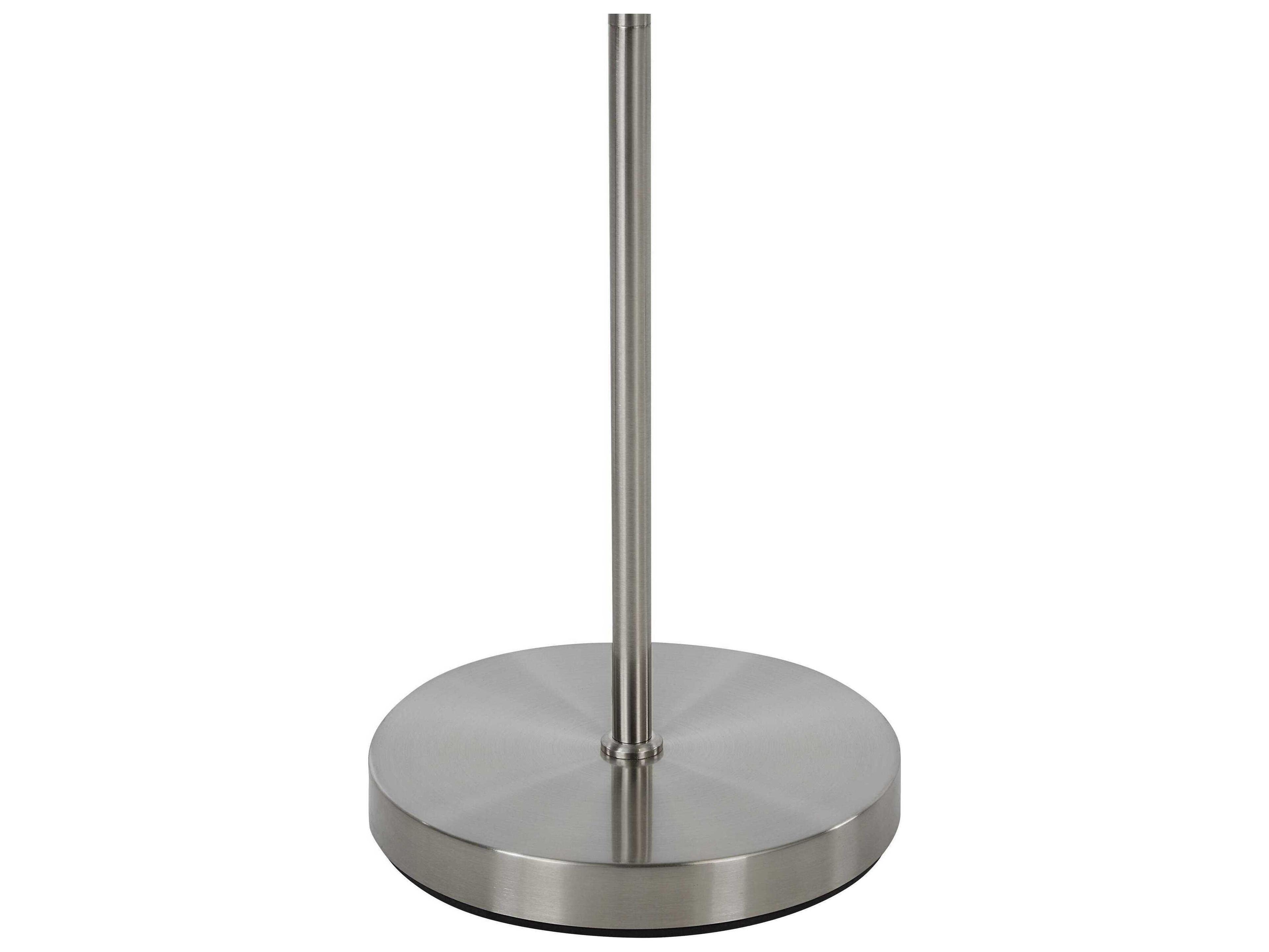 Renwil Norwich Plated Brushed Nickel Iron Floor Lamp