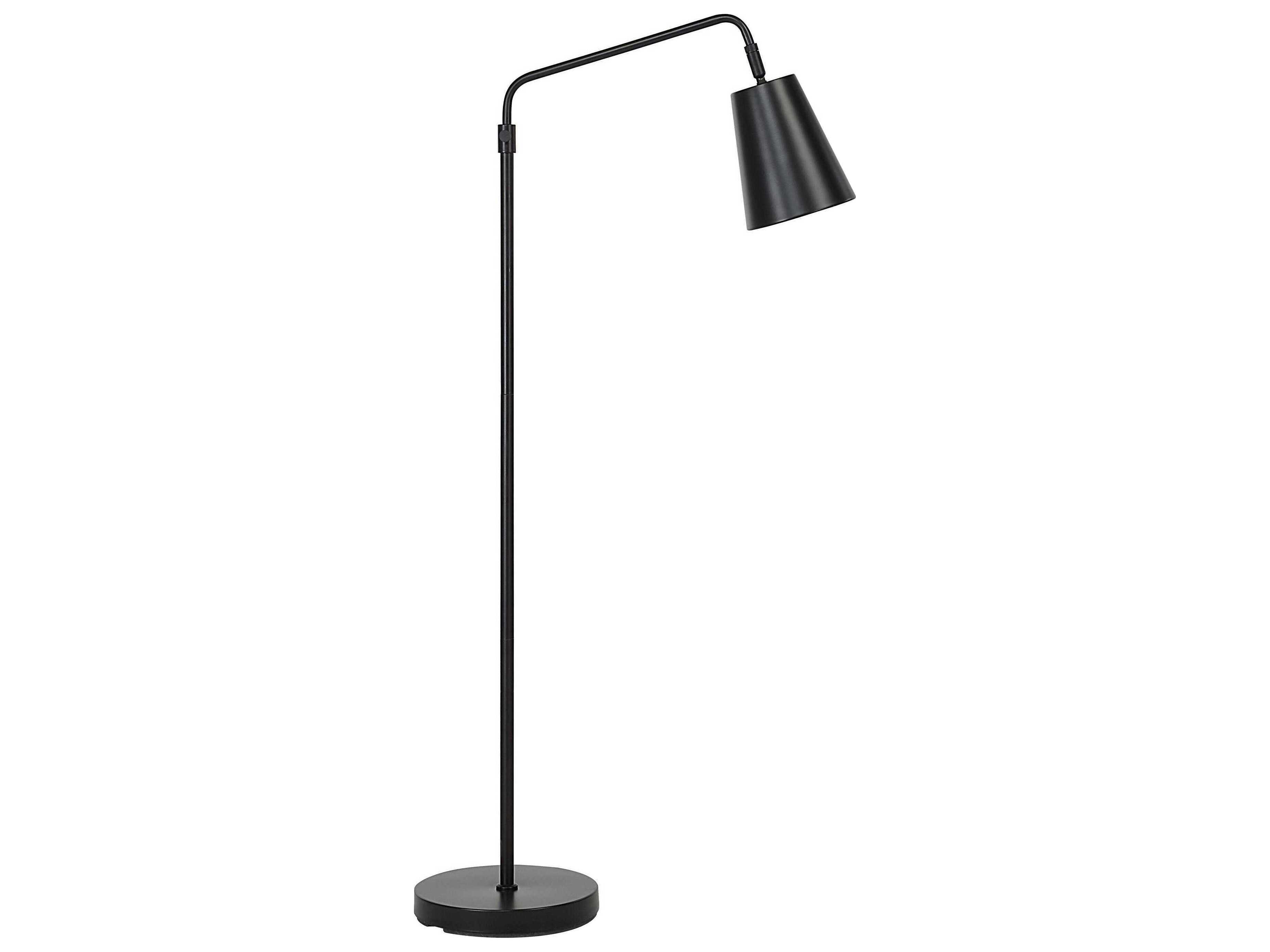 Renwil Nottingham Powder Coated Matte Black Iron Floor Lamp