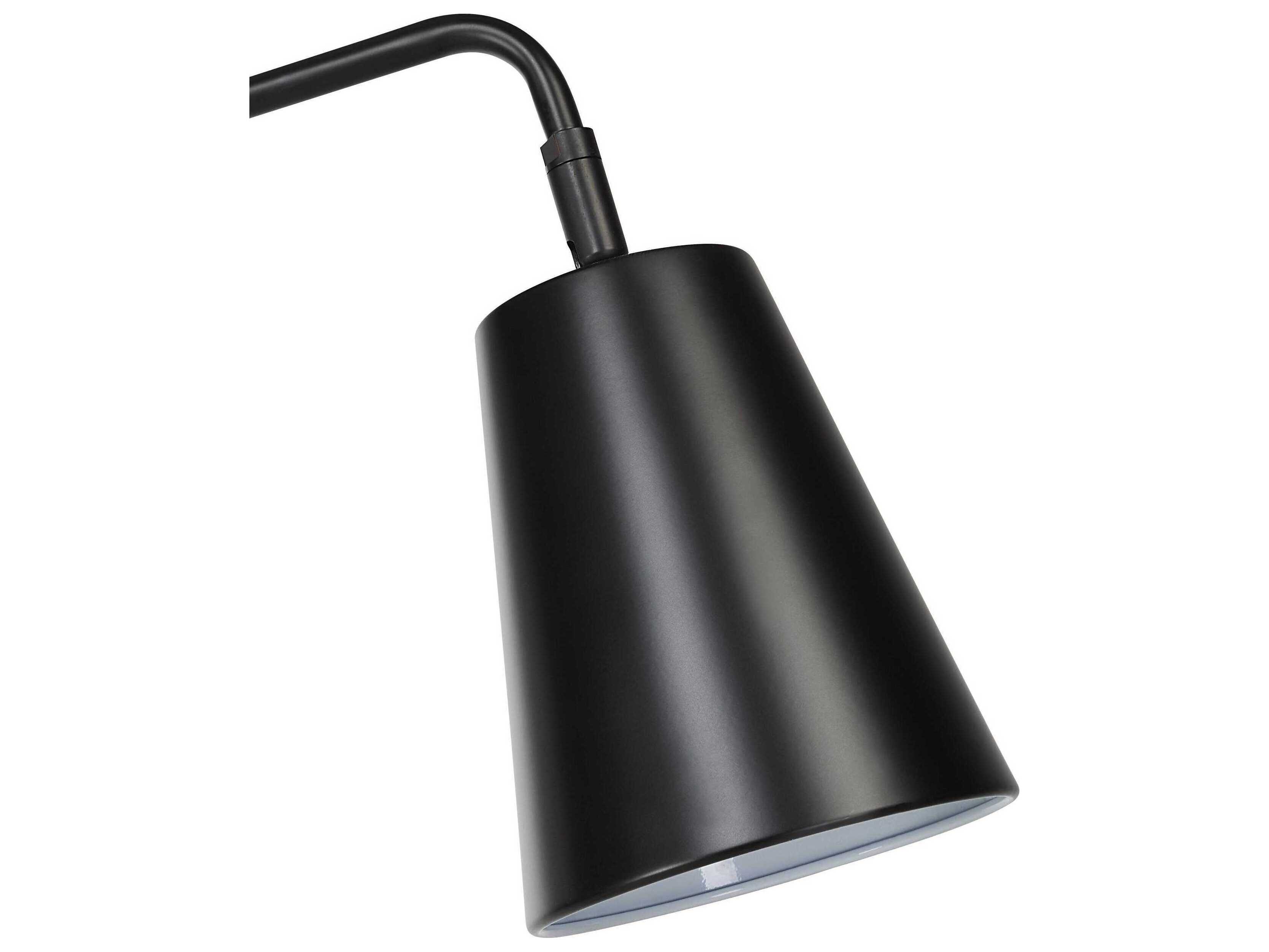 Renwil Nottingham Powder Coated Matte Black Iron Floor Lamp