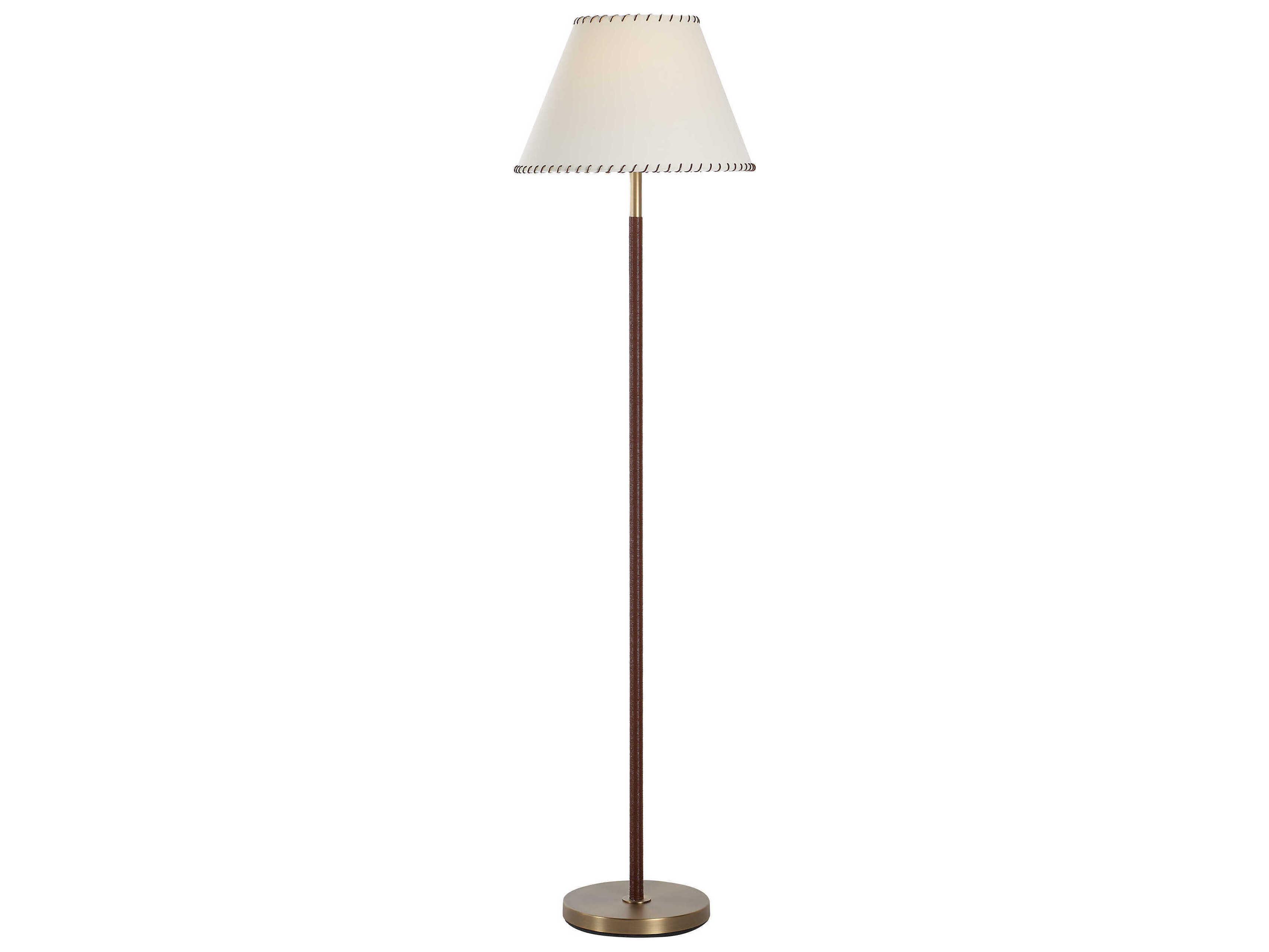 Renwil Elea Dark Antique Brushed Brass Floor Lamp